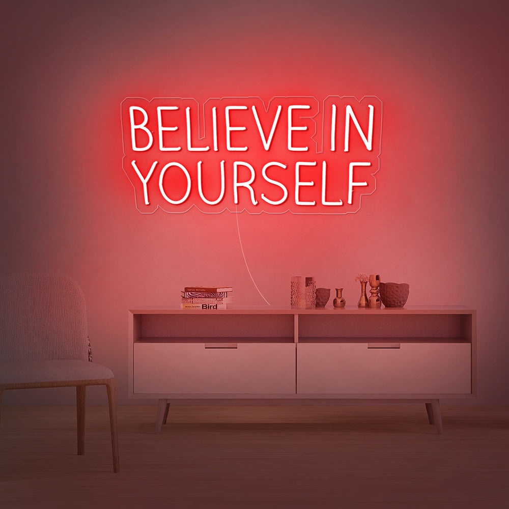Enseigne néon Believe in yourself