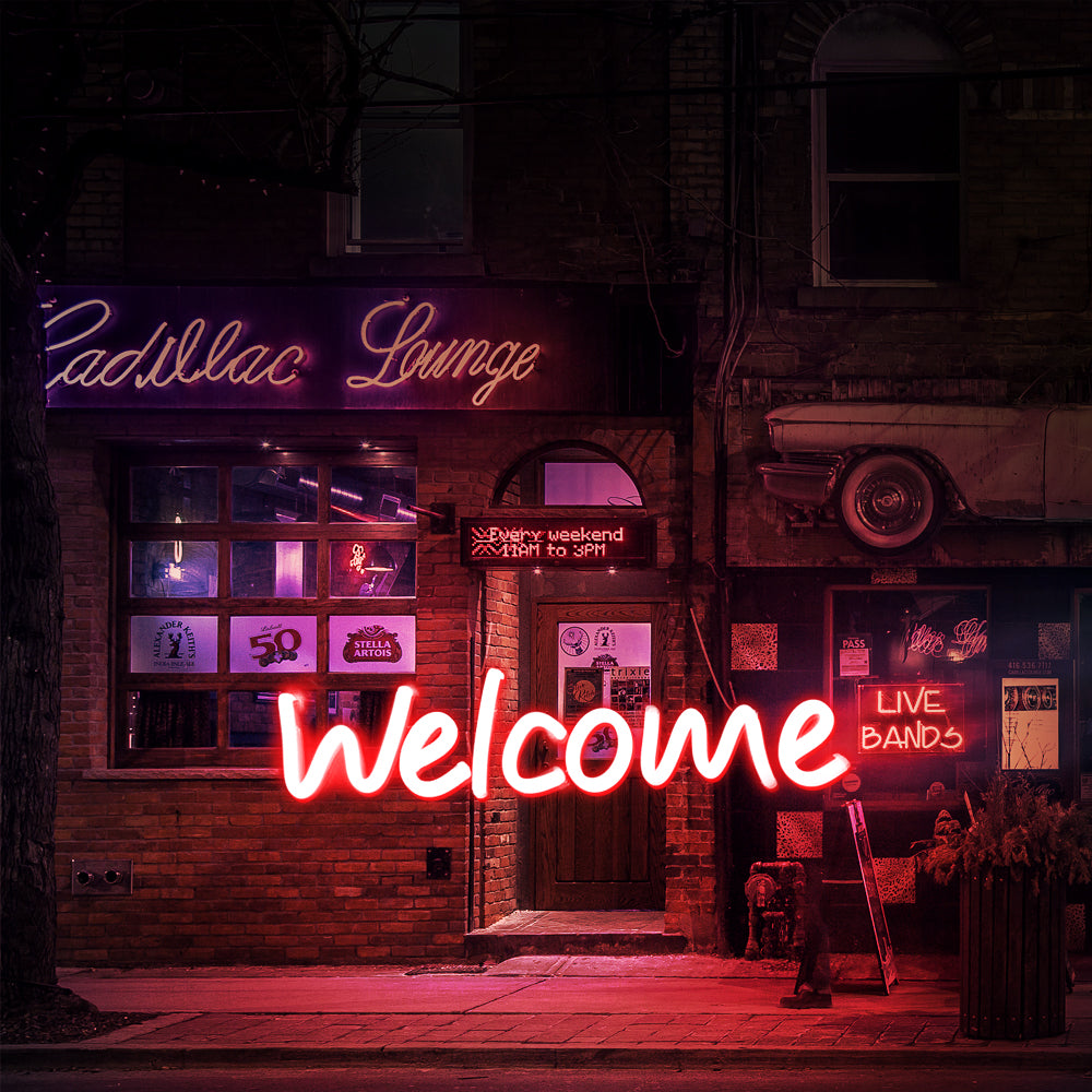 Enseigne néon welcome