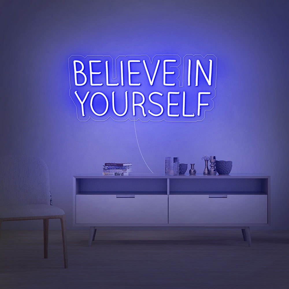 Enseigne néon Believe in yourself