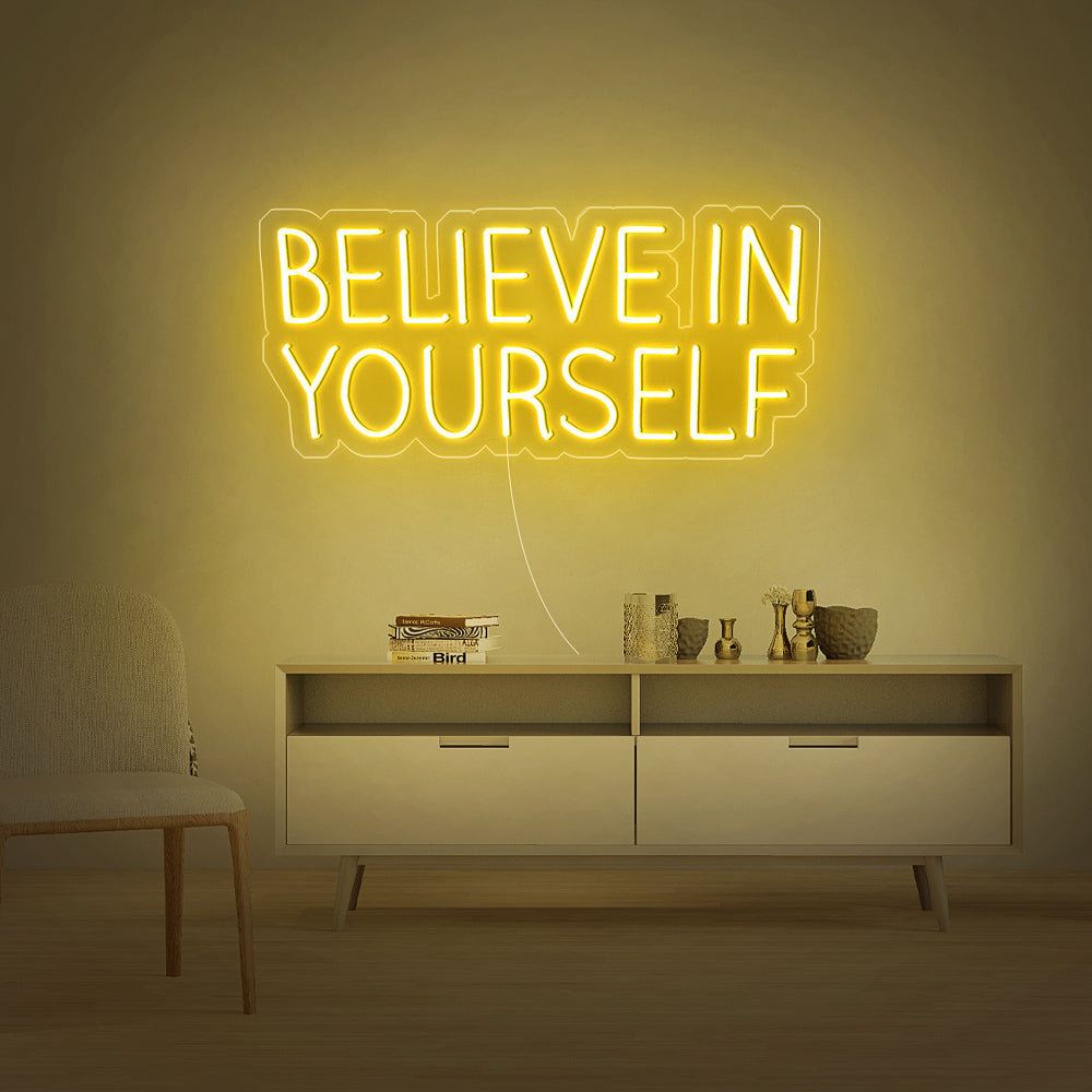 Enseigne néon Believe in yourself