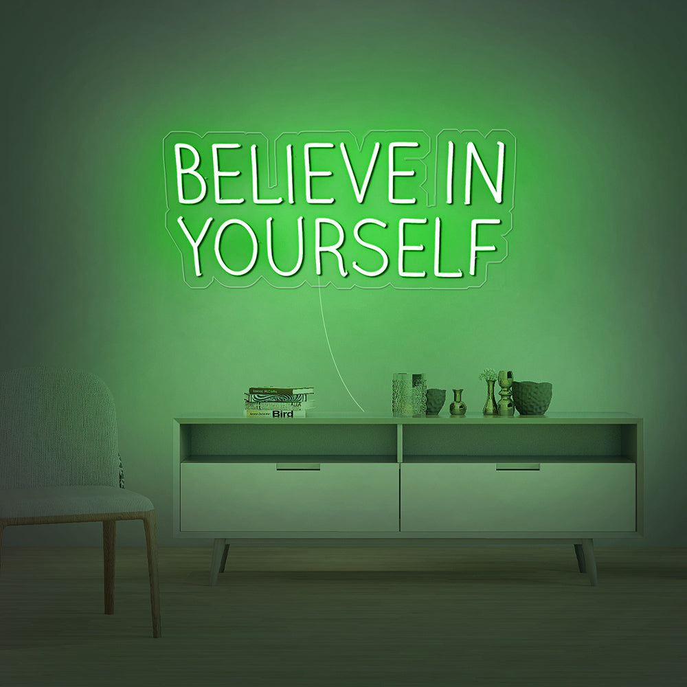 Enseigne néon Believe in yourself