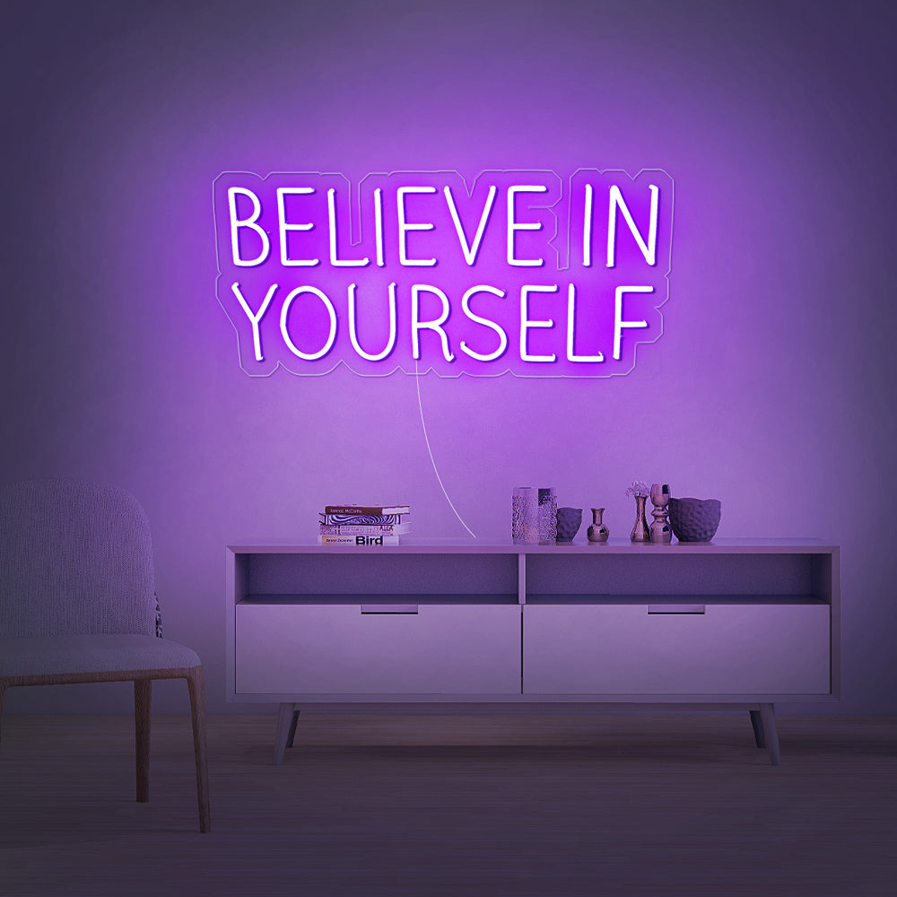 Enseigne néon Believe in yourself