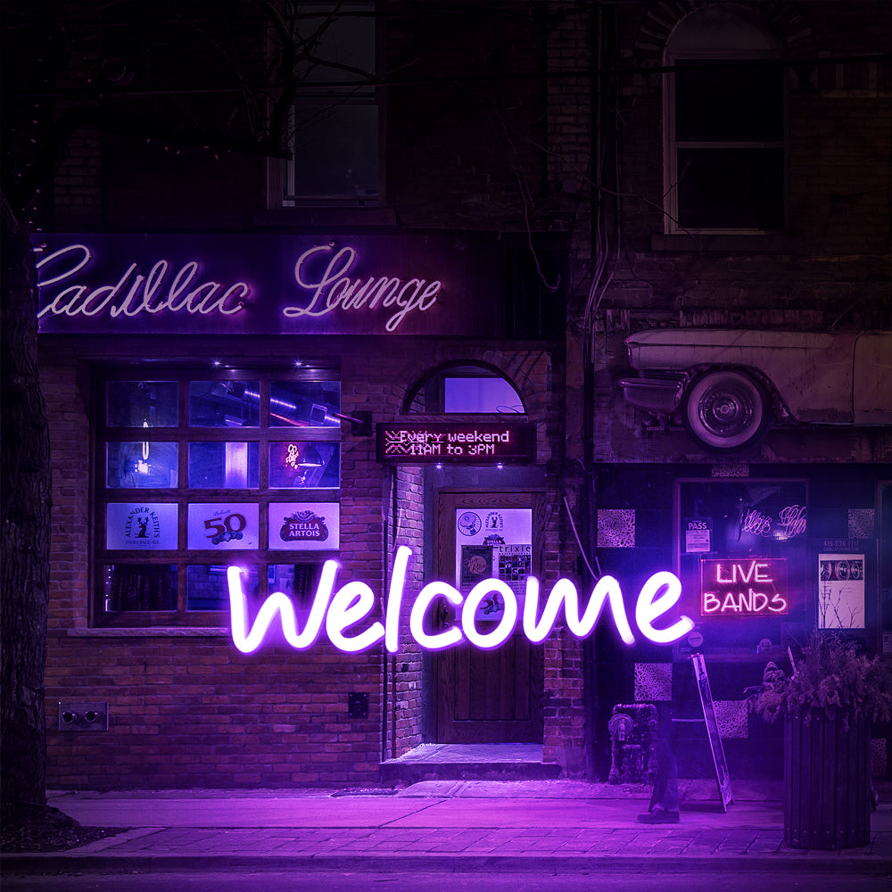Enseigne néon welcome