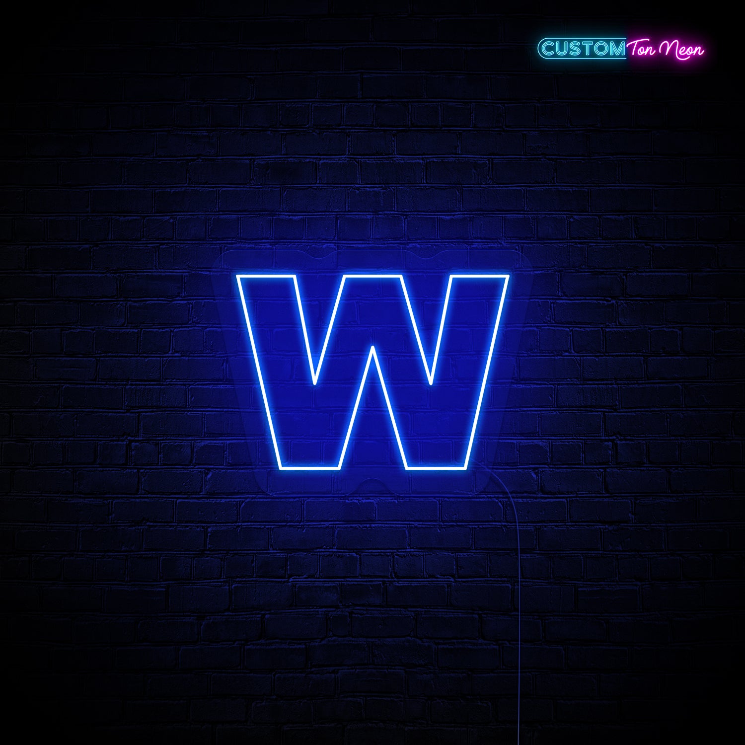Enseigne néon Lettre W
