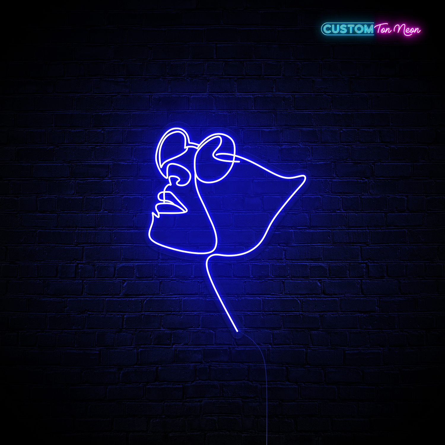 Enseigne néon Gezicht met Bril