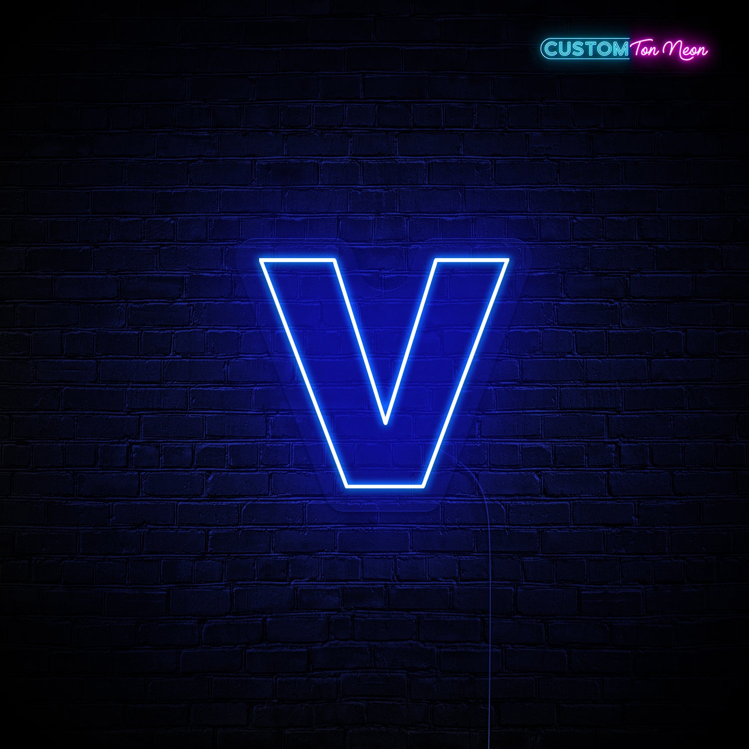 Enseigne néon Lettre V