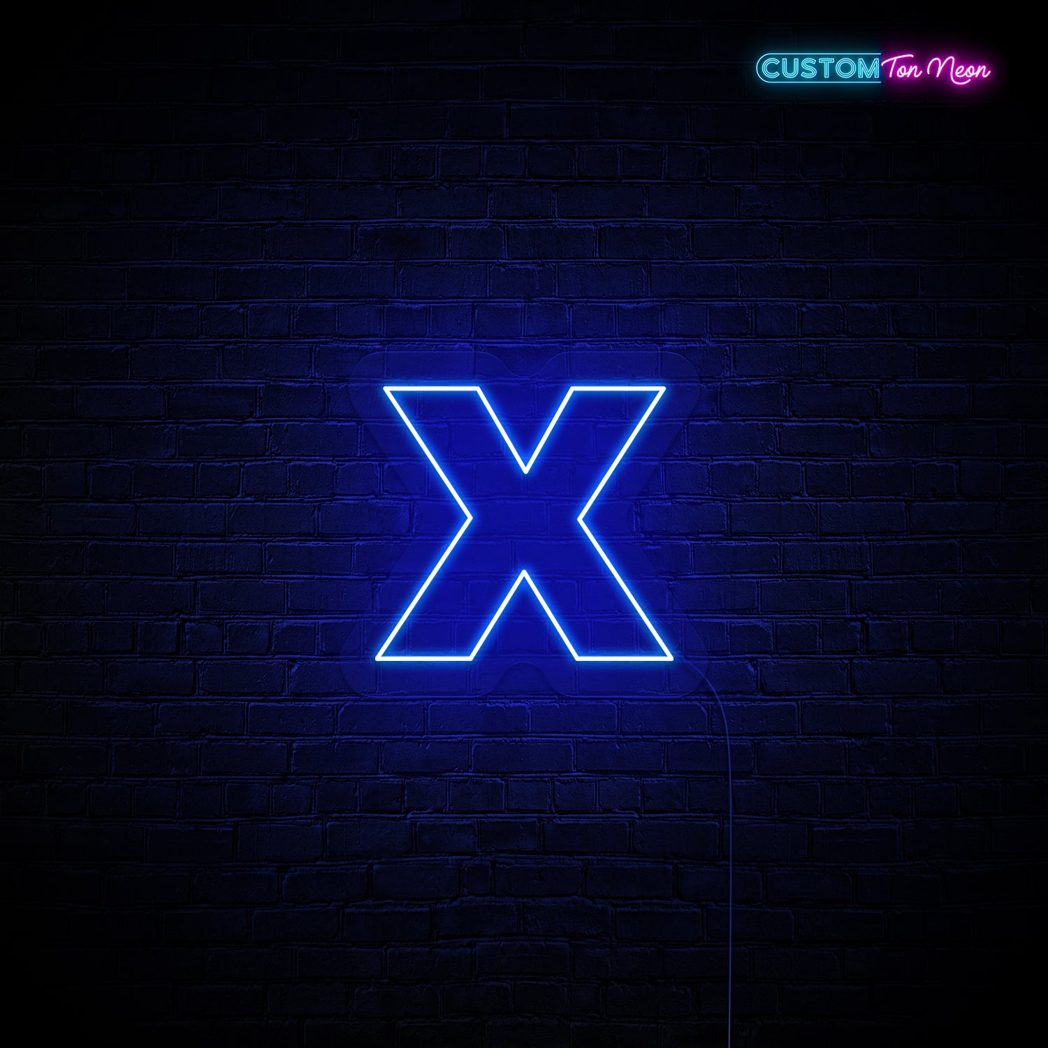 Enseigne néon Lettre X