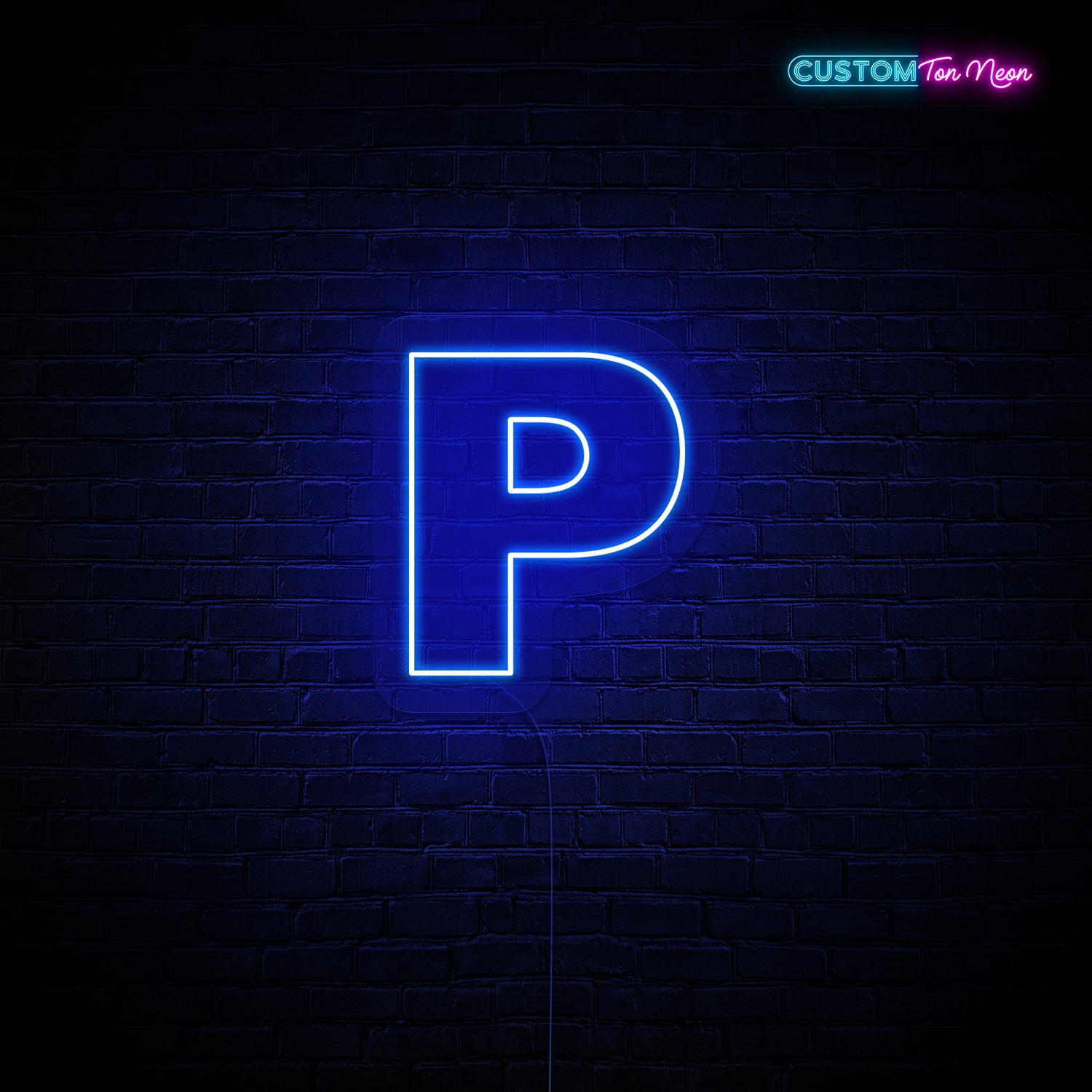 Enseigne néon Lettre P
