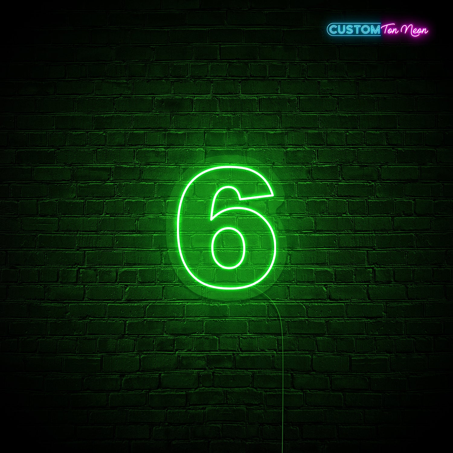 Enseigne néon chiffre 6