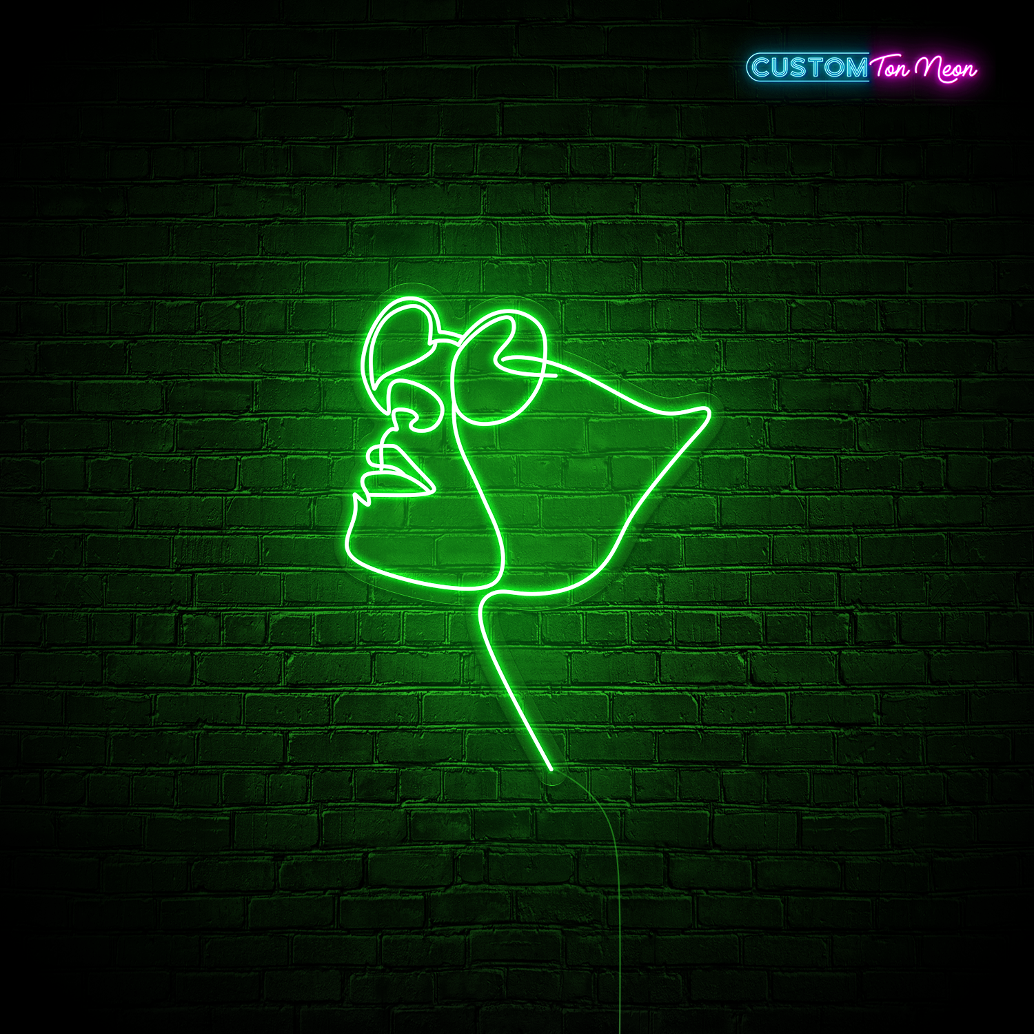 Enseigne néon Gezicht met Bril