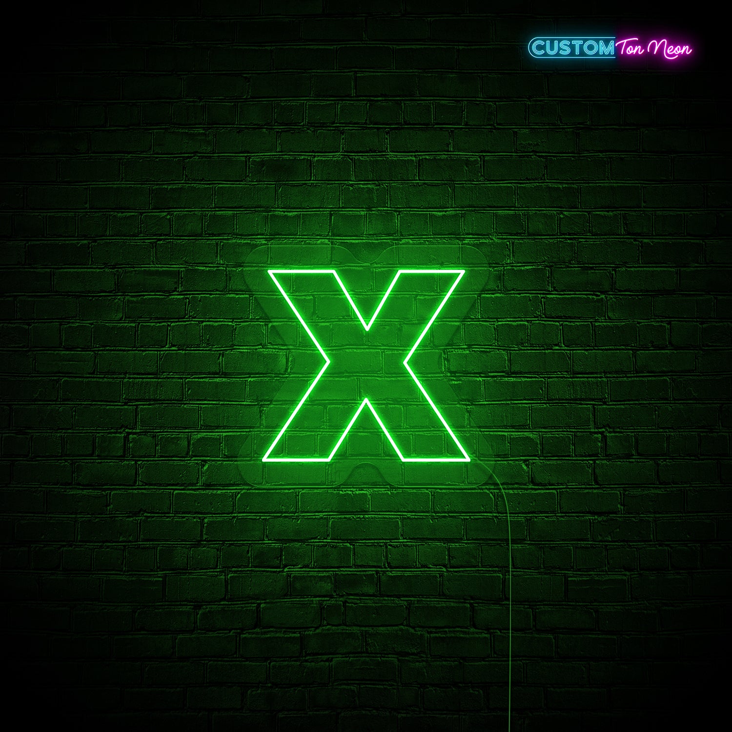 Enseigne néon Lettre X