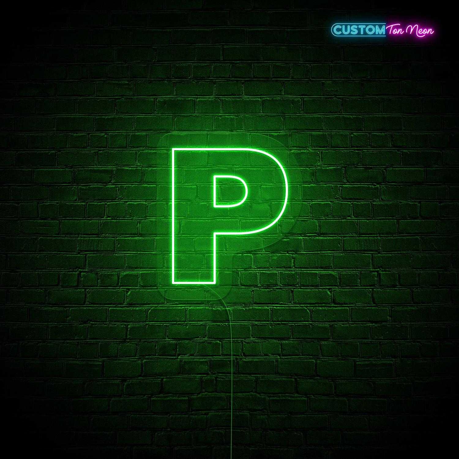 Enseigne néon Lettre P