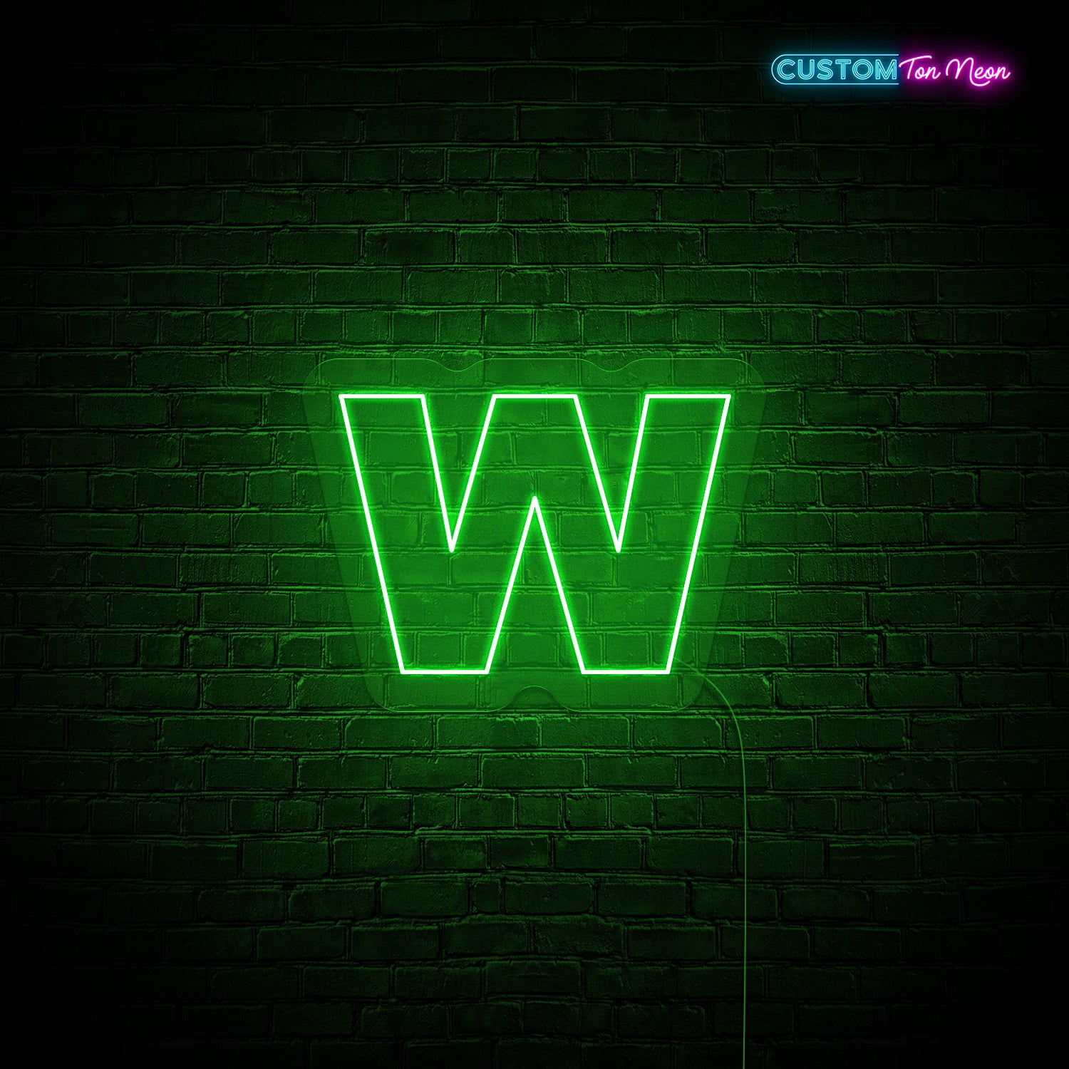 Enseigne néon Lettre W