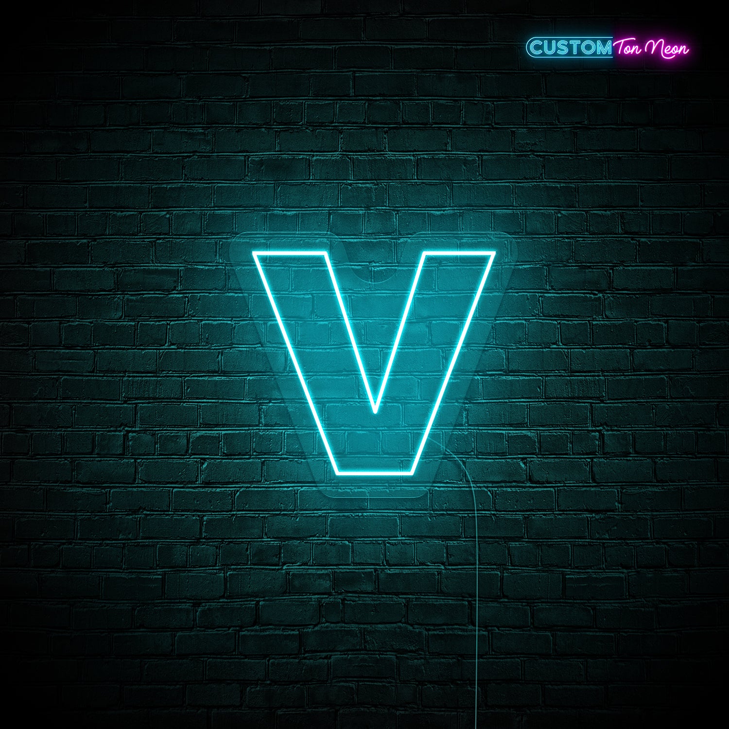Enseigne néon Lettre V
