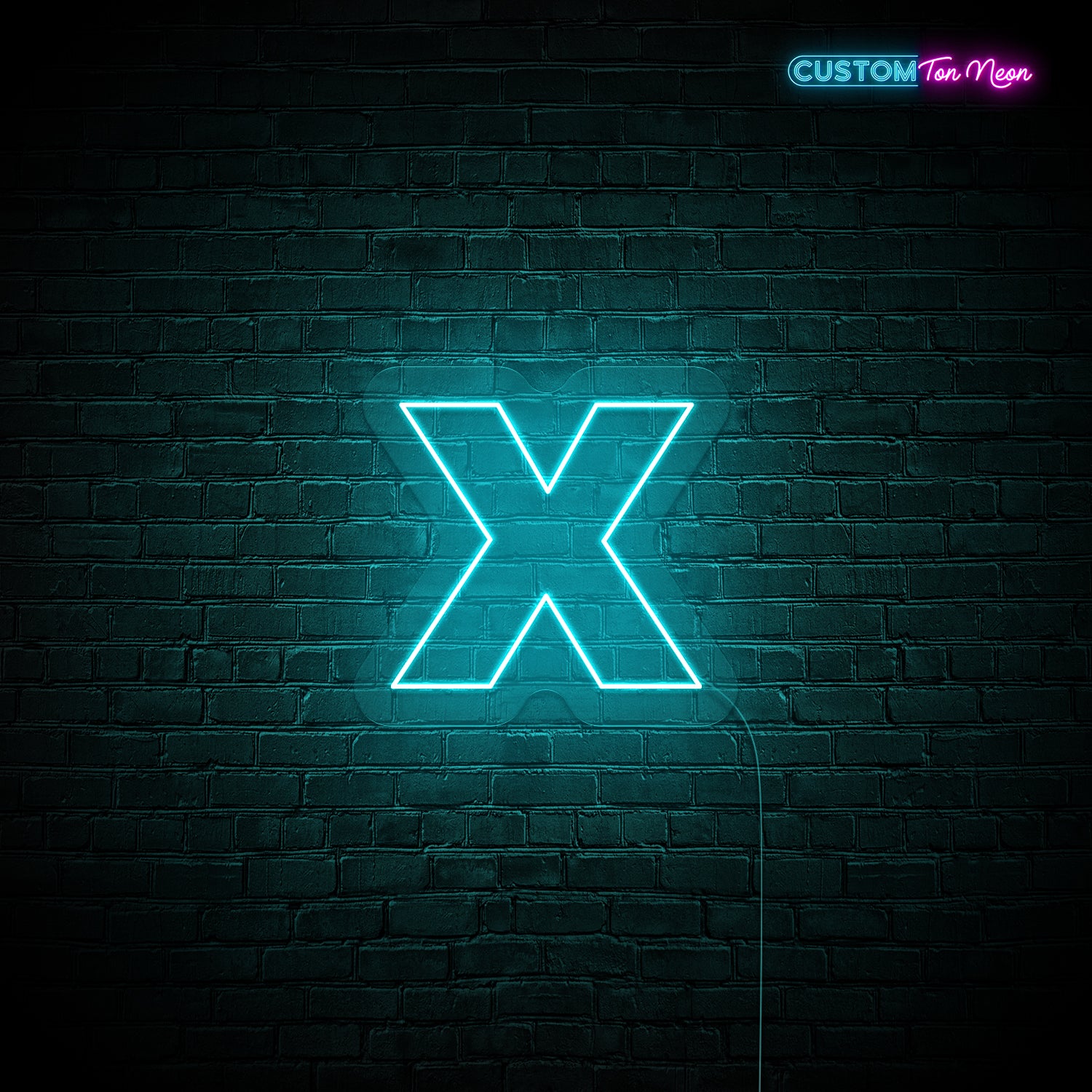 Enseigne néon Lettre X