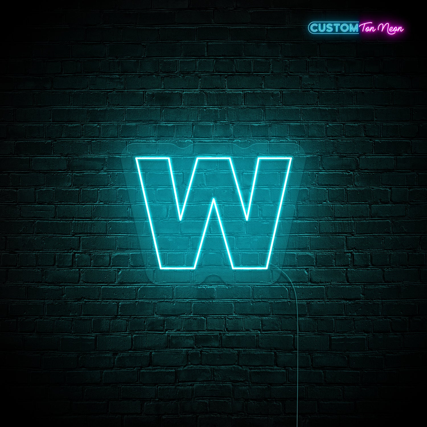 Enseigne néon Lettre W