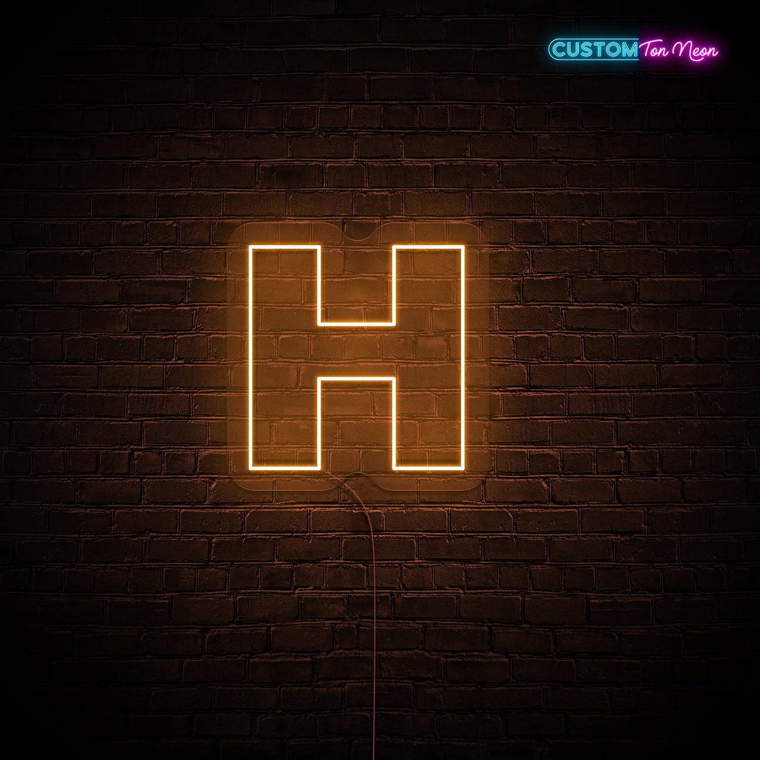 Enseigne néon Lettre H