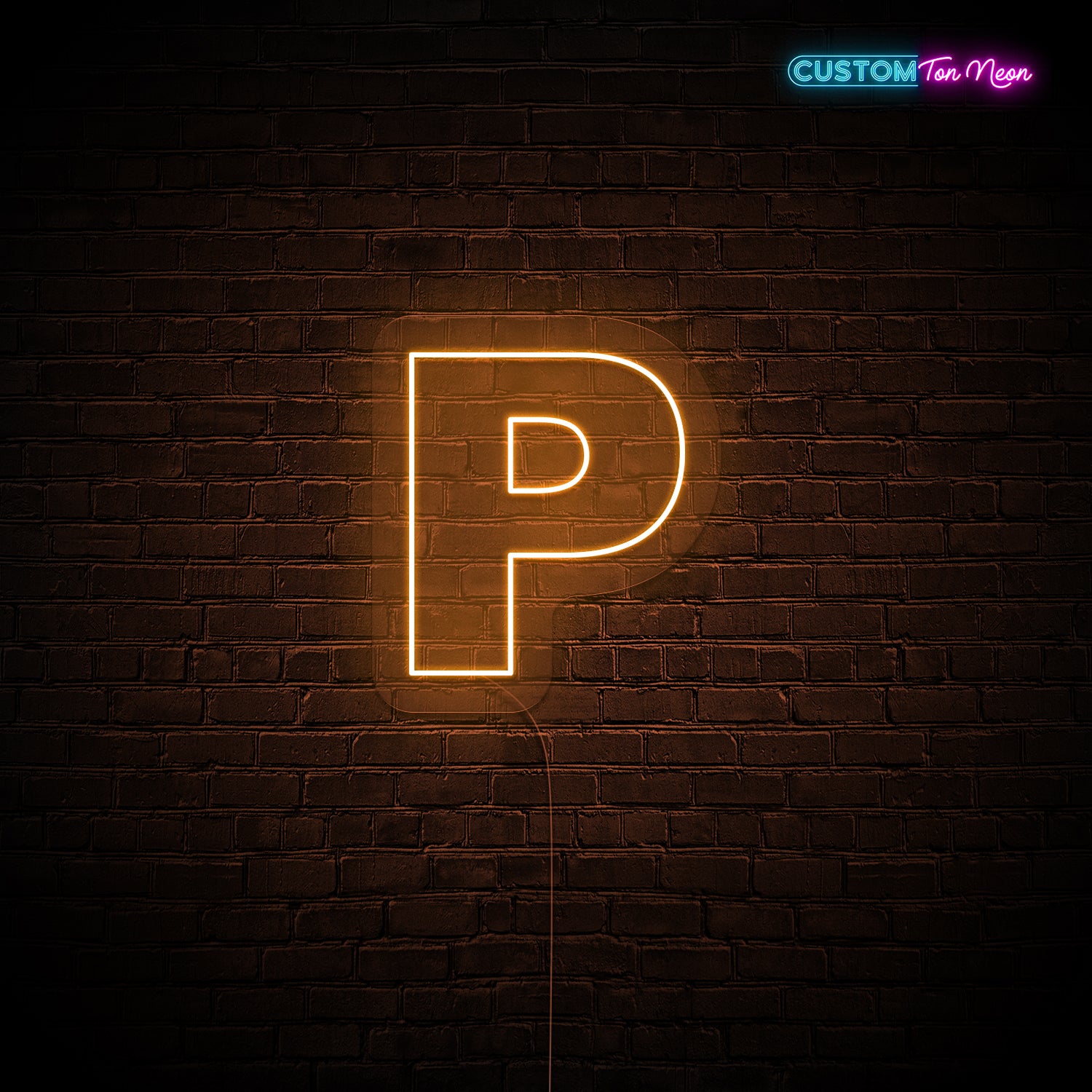 Enseigne néon Lettre P