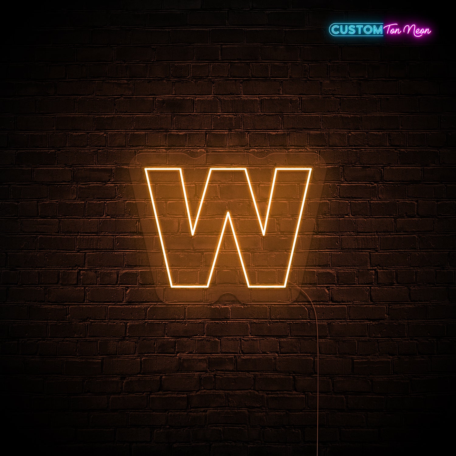 Enseigne néon Lettre W