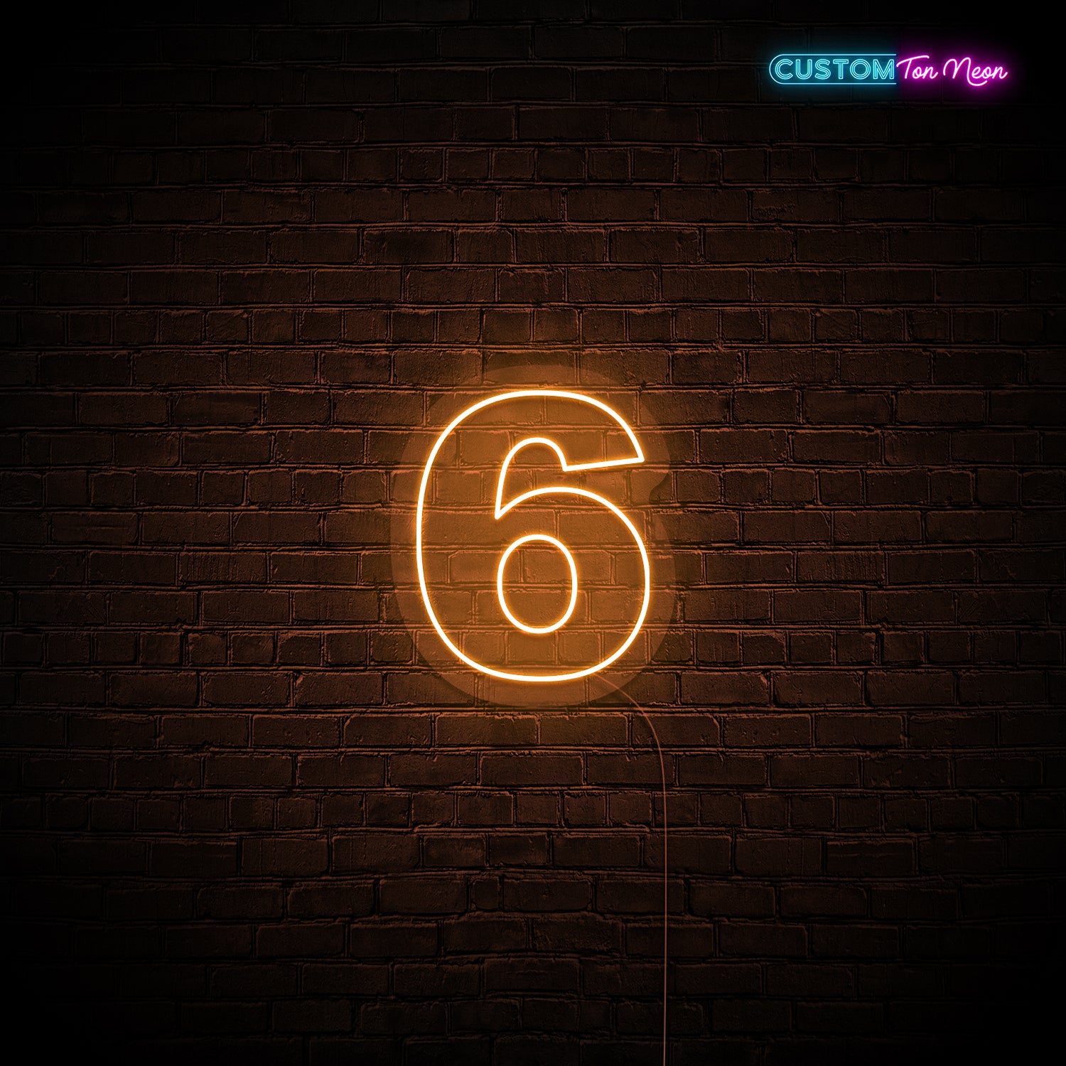 Enseigne néon chiffre 6