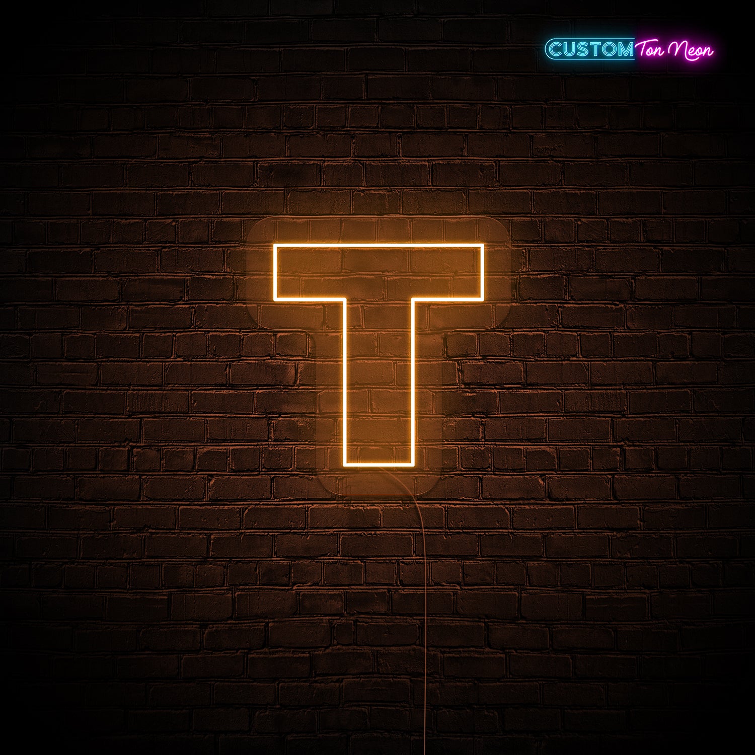 Enseigne néon Lettre T