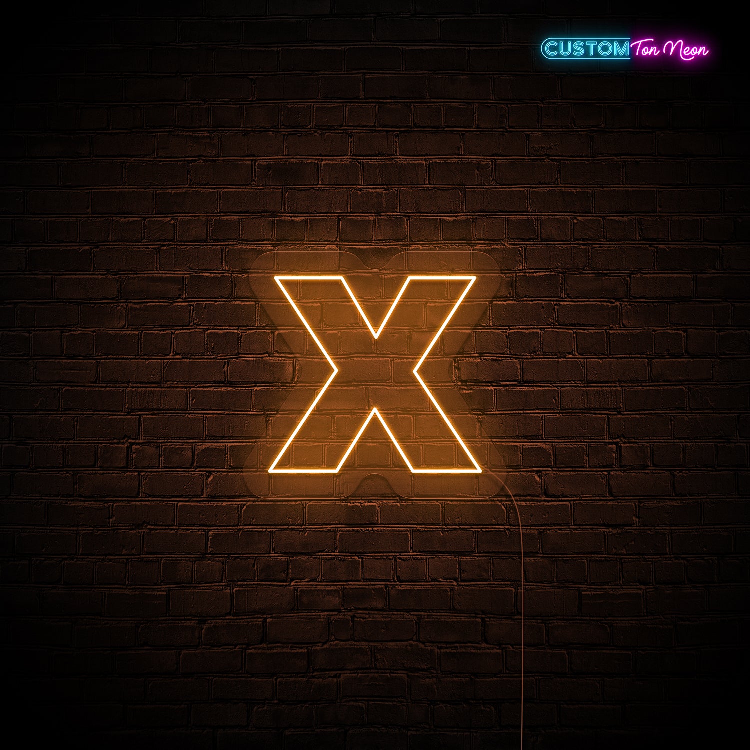 Enseigne néon Lettre X