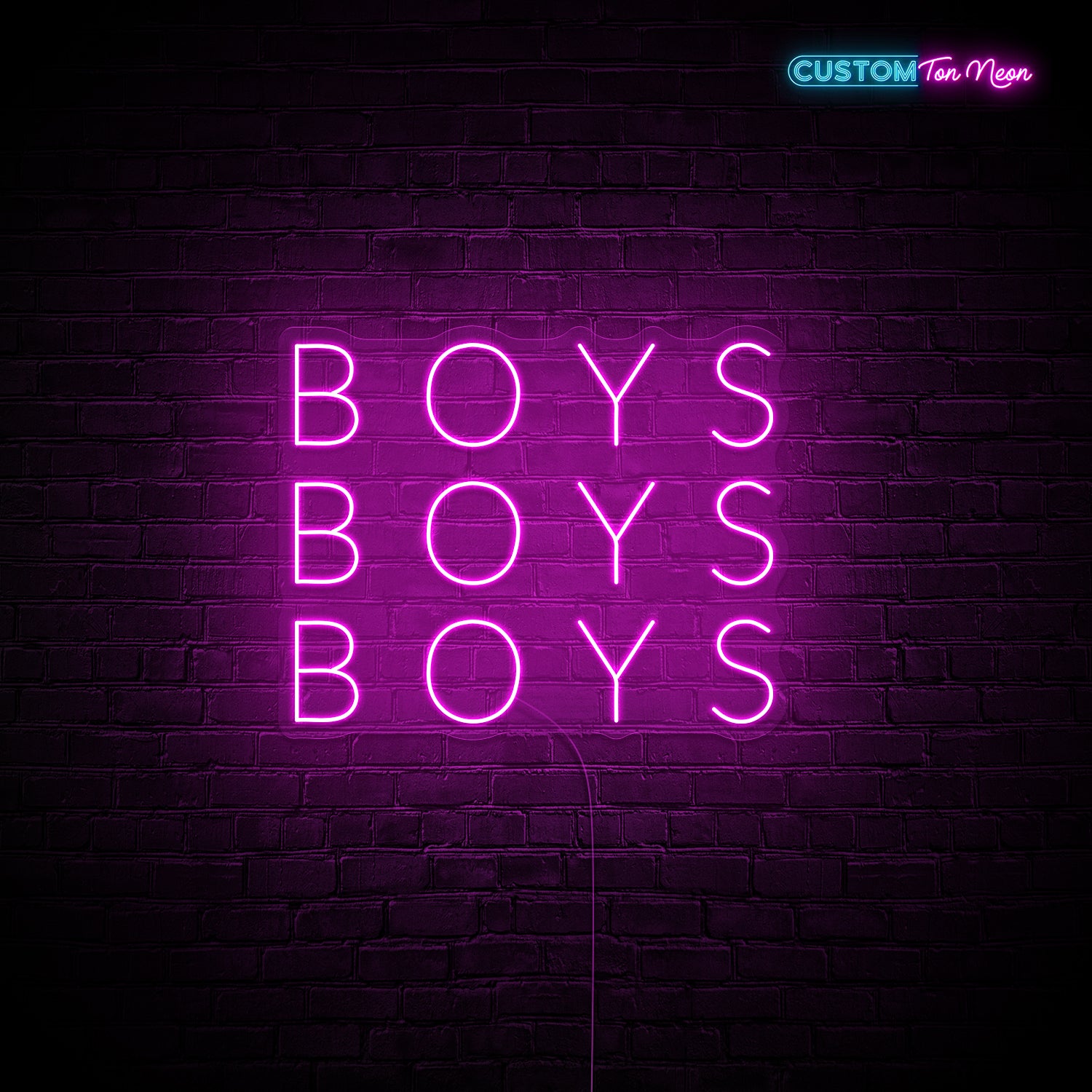 Enseigne néon Boys Boys Boys
