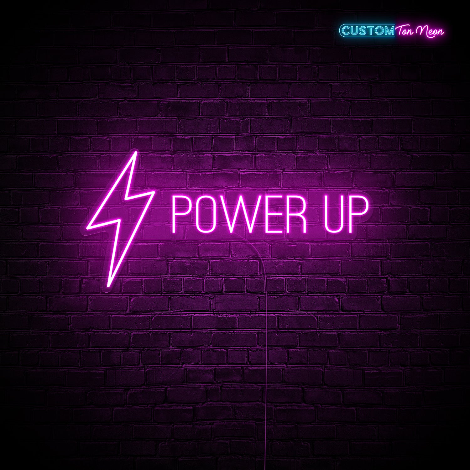 Enseigne néon Power up