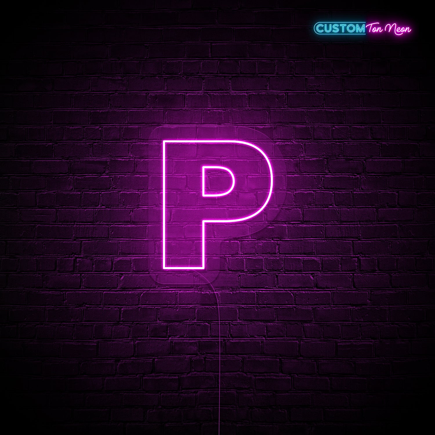 Enseigne néon Lettre P