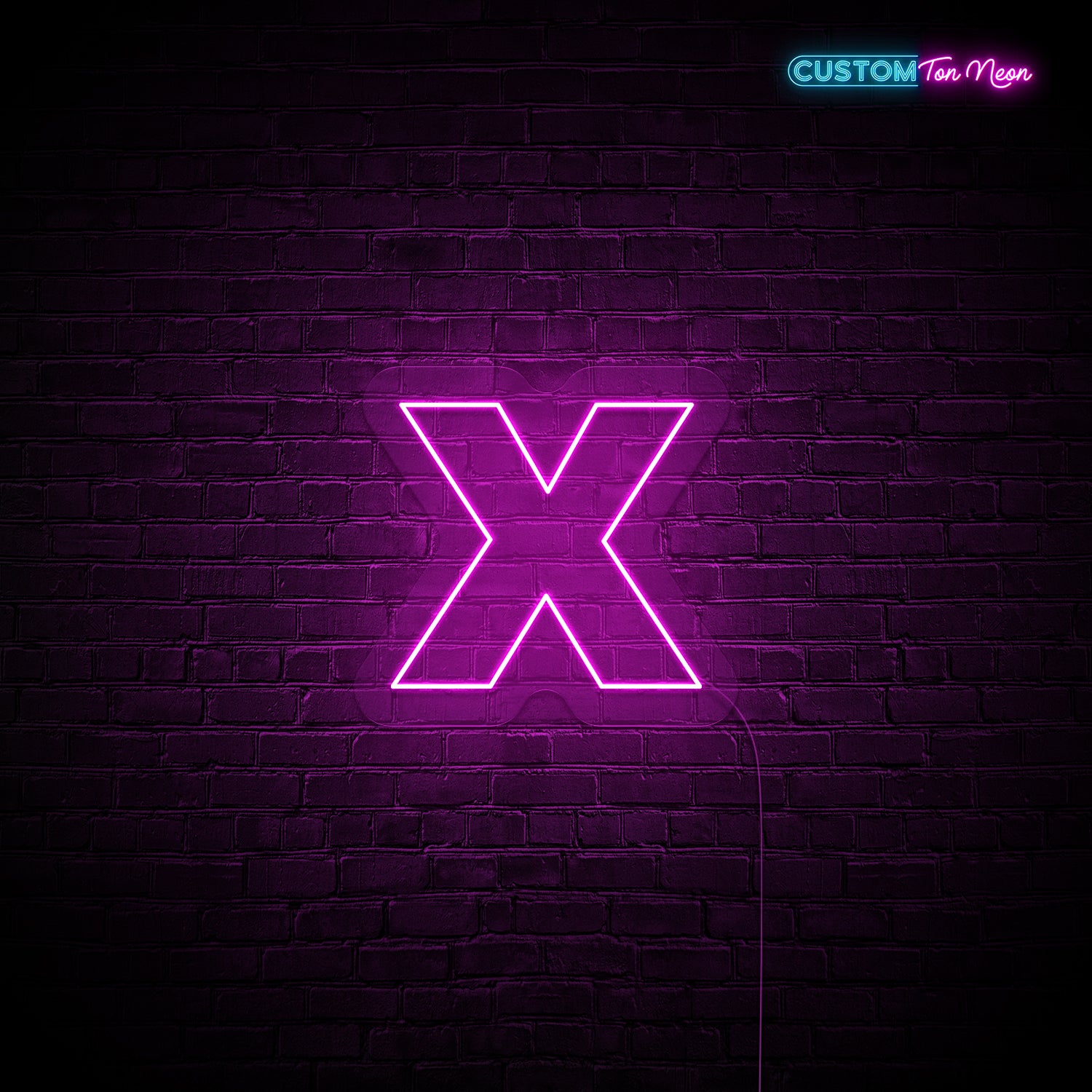 Enseigne néon Lettre X