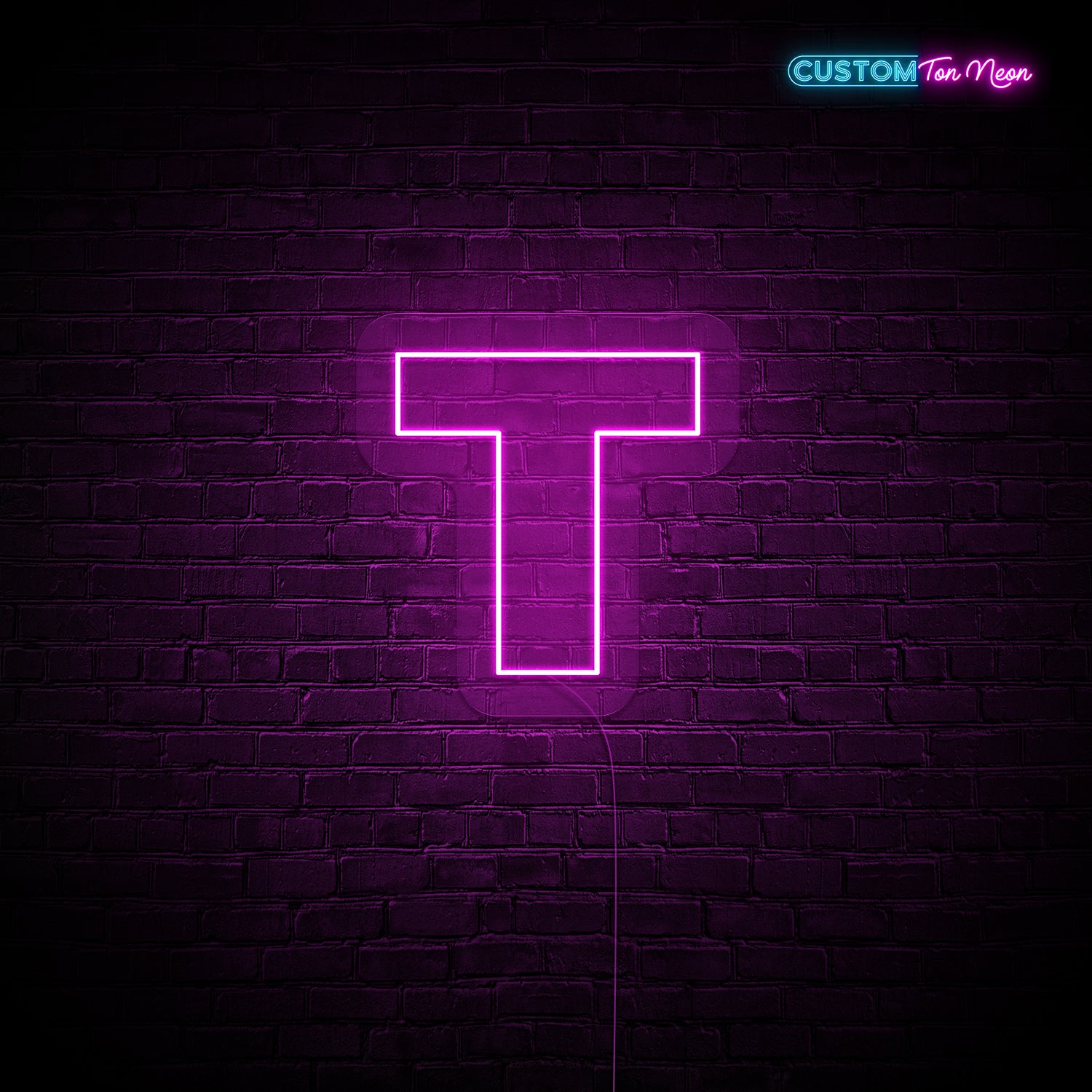 Enseigne néon Lettre T