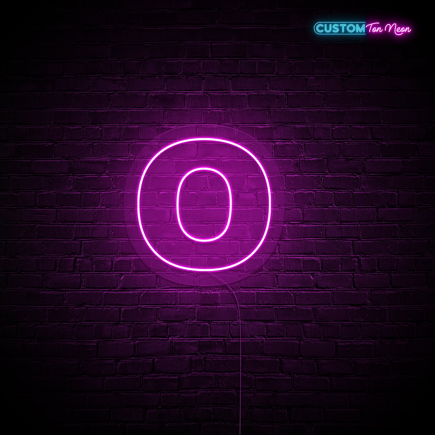 Enseigne néon Lettre O