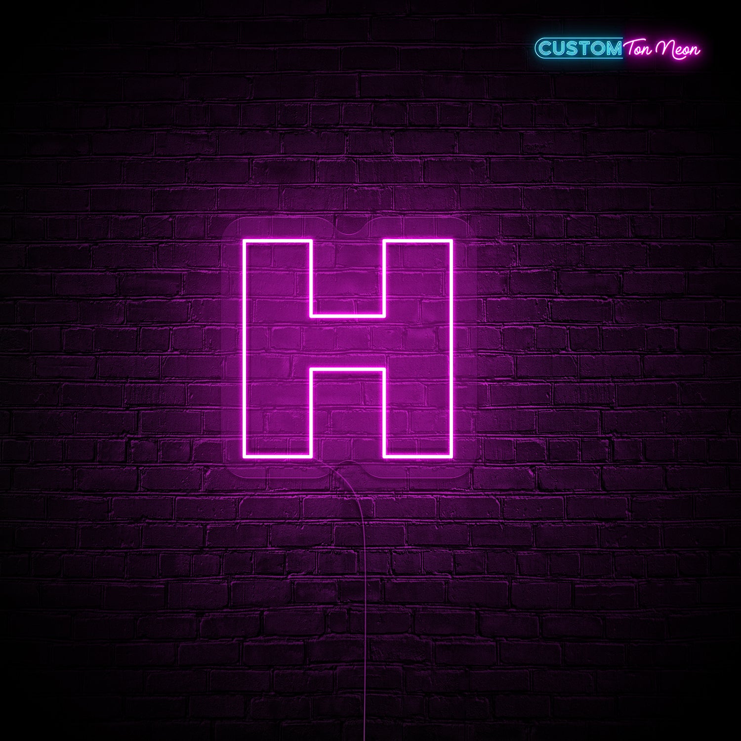 Enseigne néon Lettre H