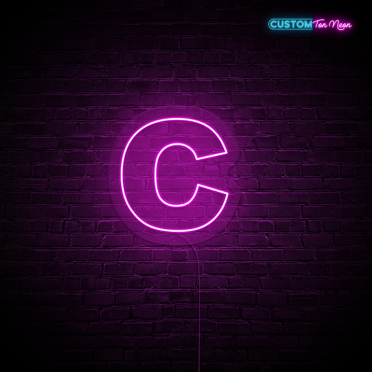 Enseigne néon Lettre C