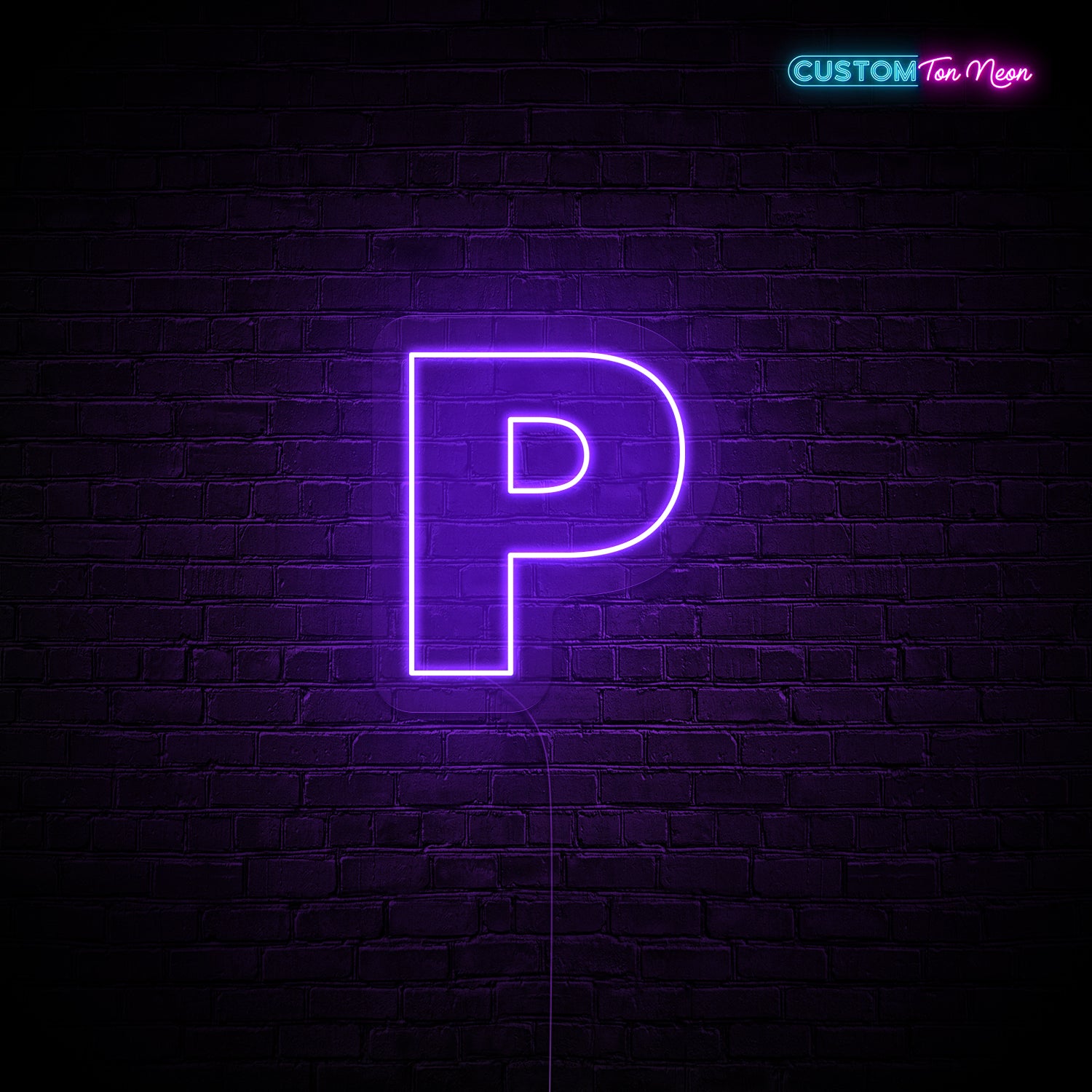 Enseigne néon Lettre P