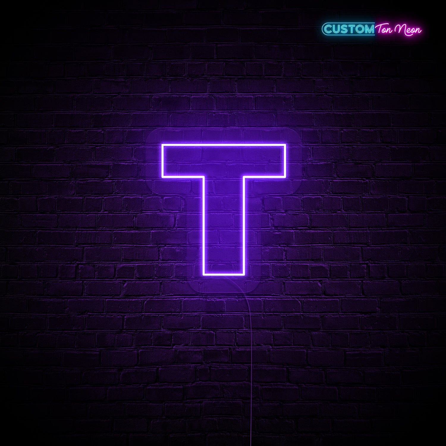 Enseigne néon Lettre T