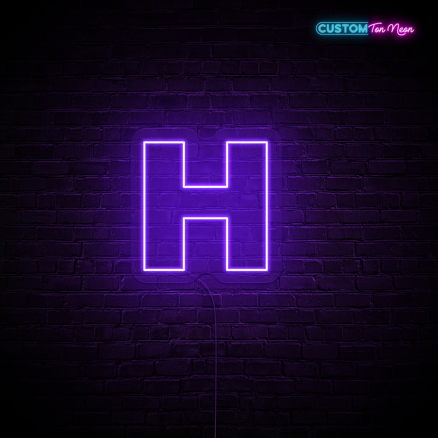 Enseigne néon Lettre H