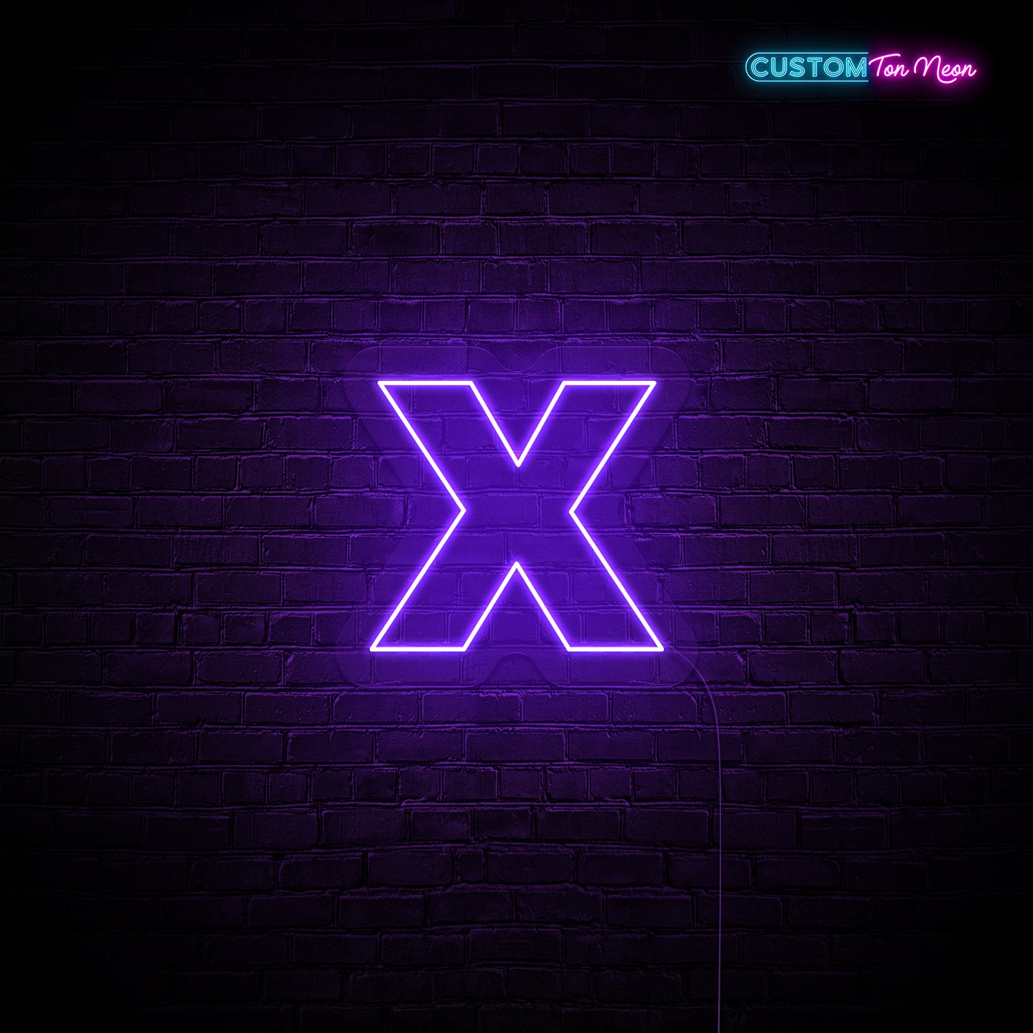 Enseigne néon Lettre X