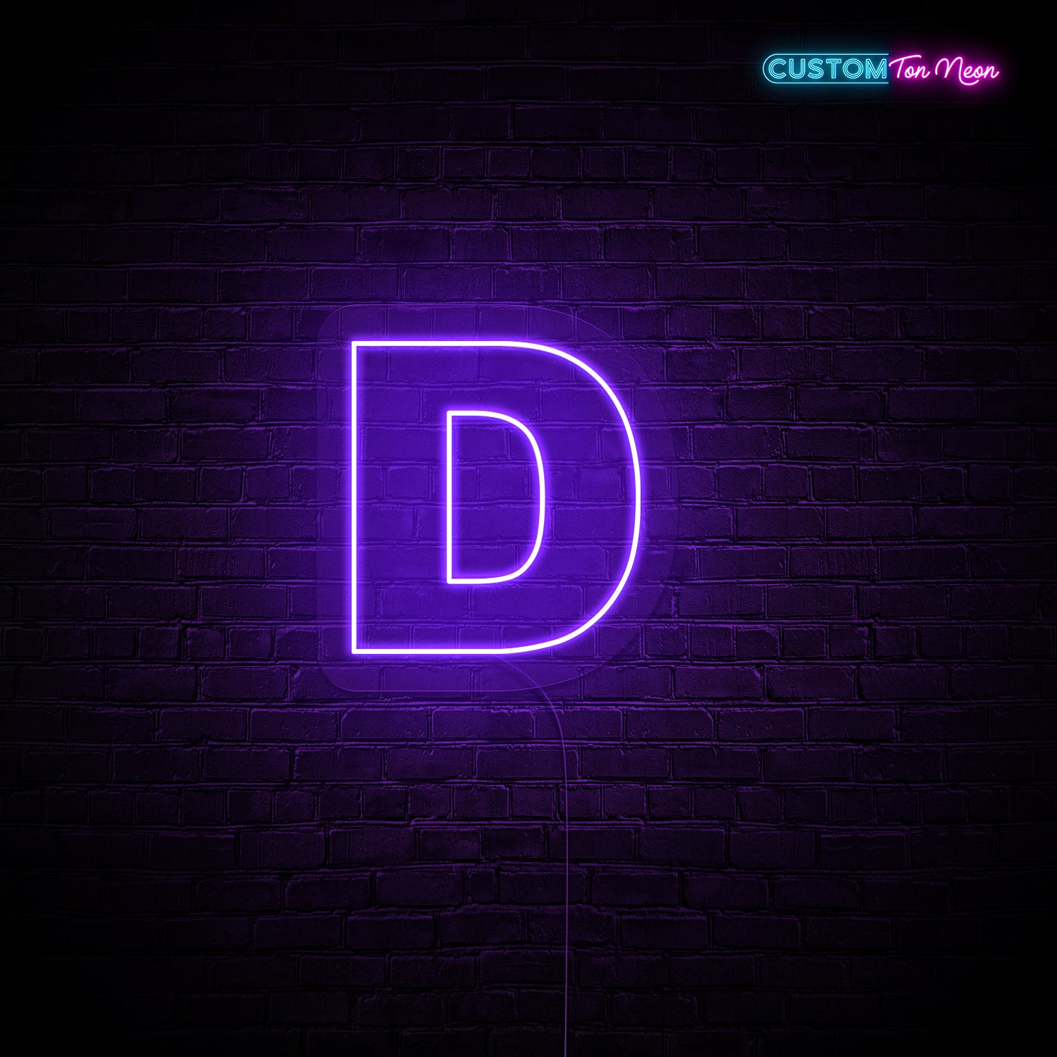 Enseigne néon Lettre D