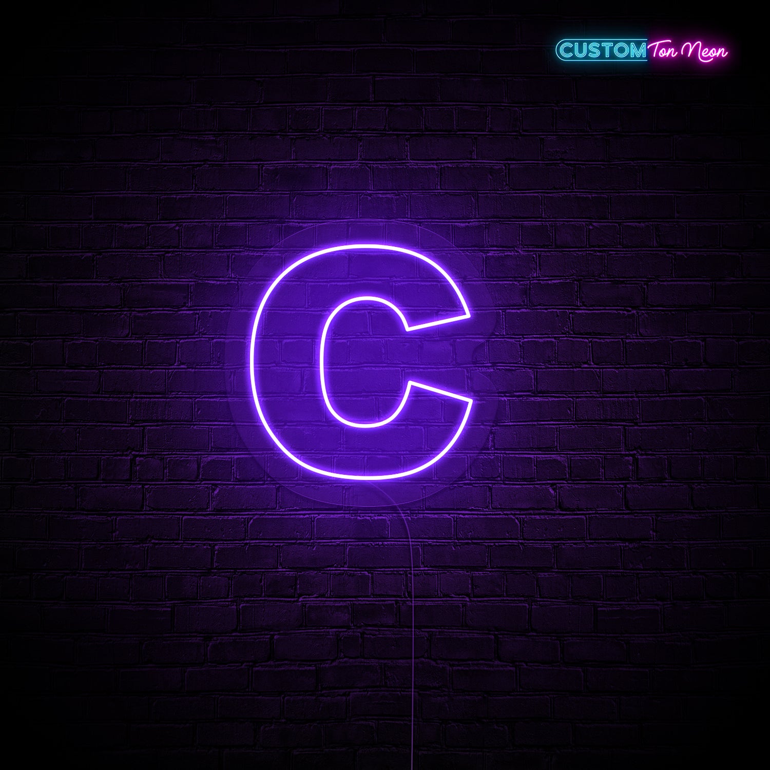 Enseigne néon Lettre C