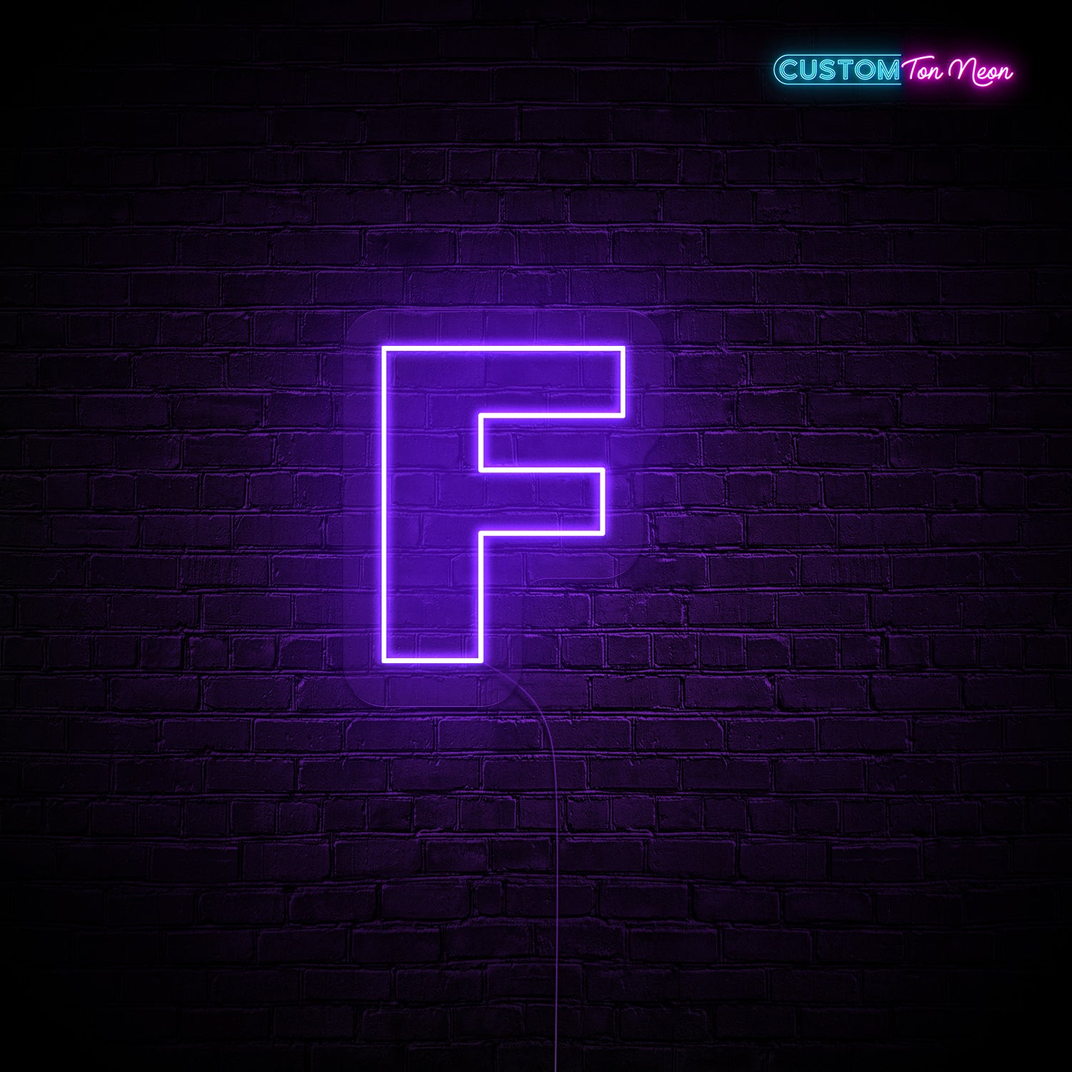 Enseigne néon Lettre F
