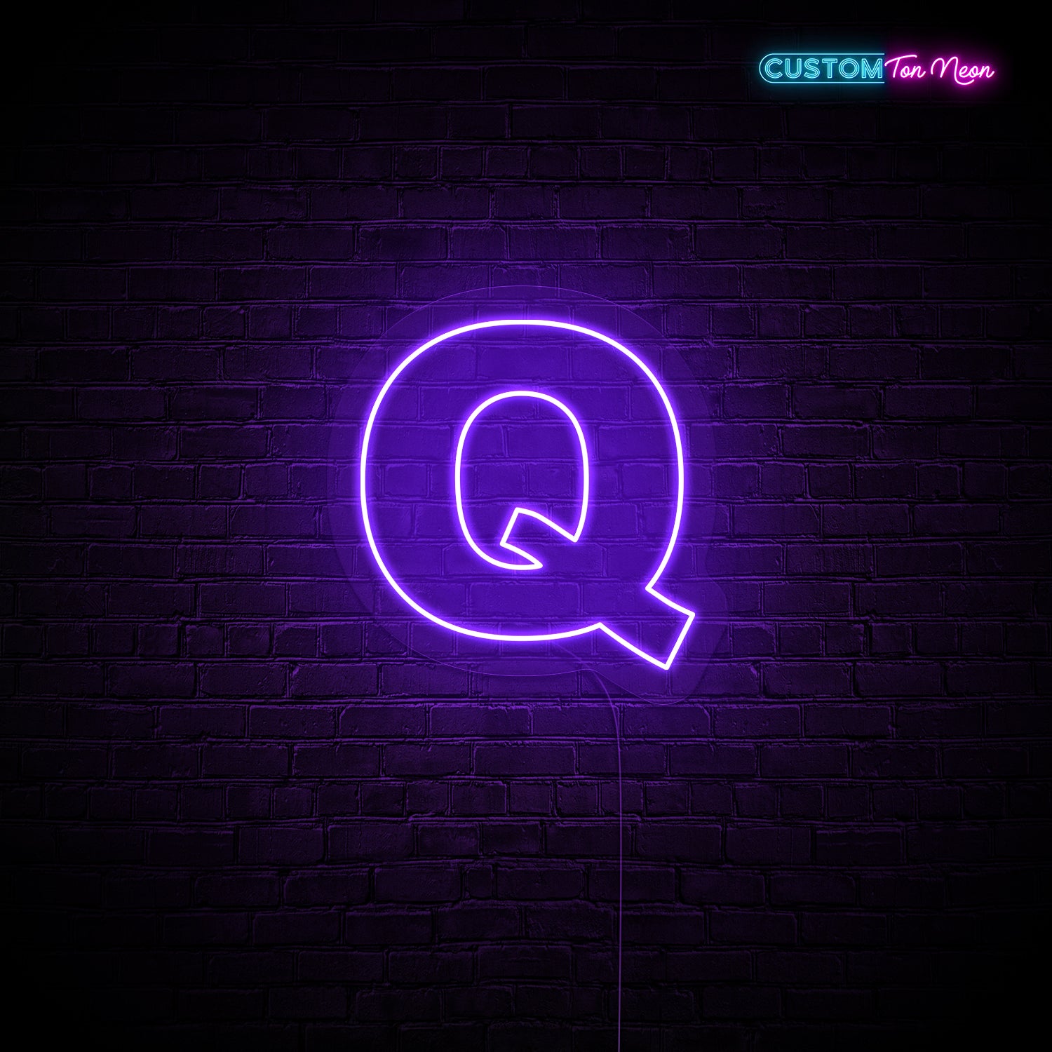 Enseigne néon Lettre Q