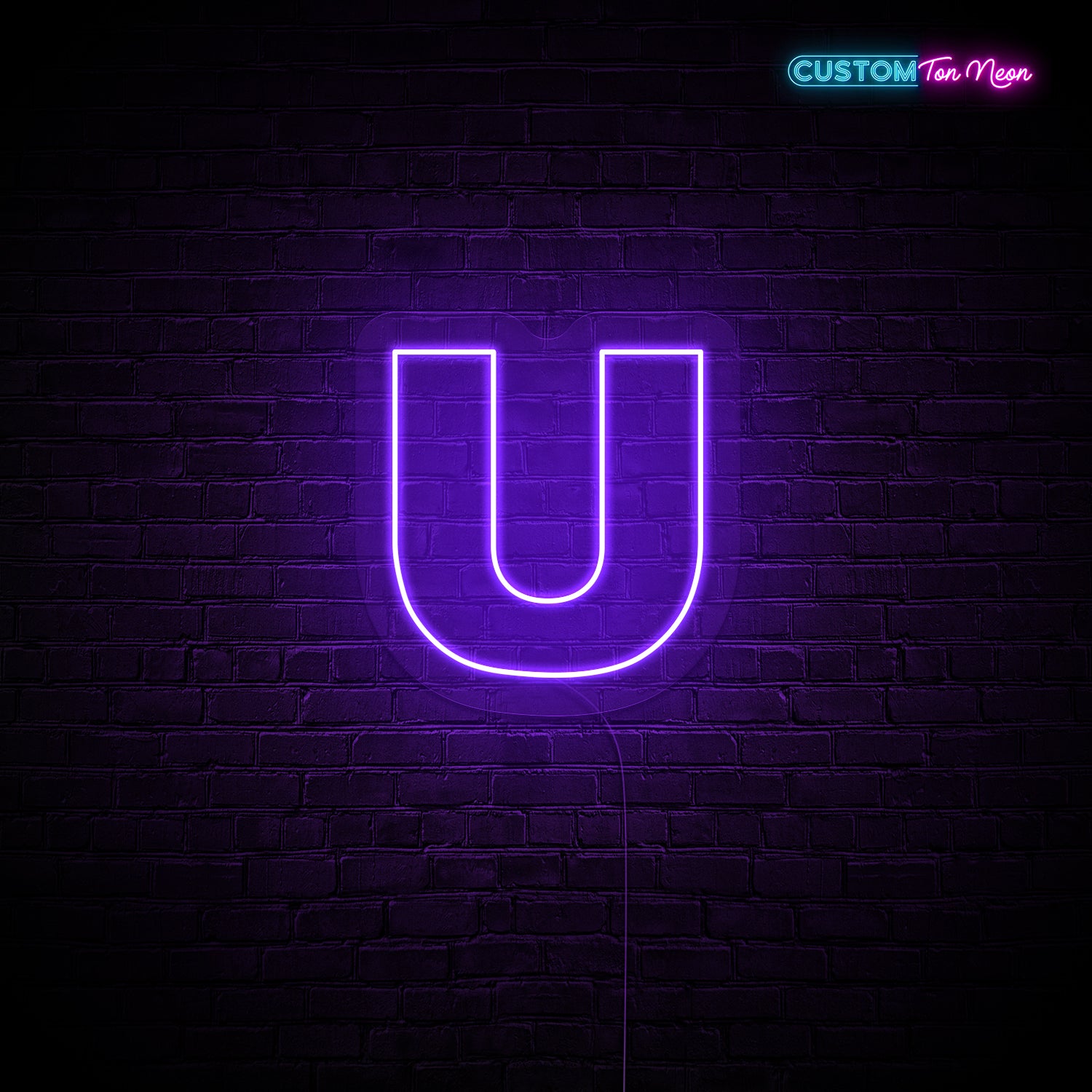 Enseigne néon Lettre U