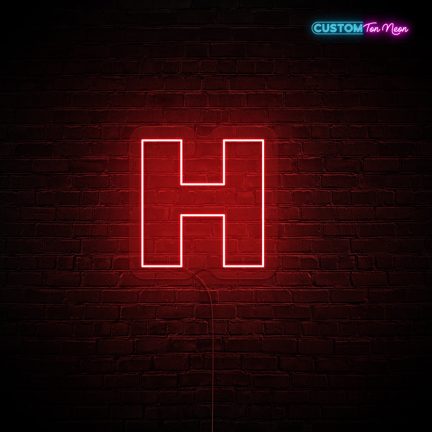 Enseigne néon Lettre H