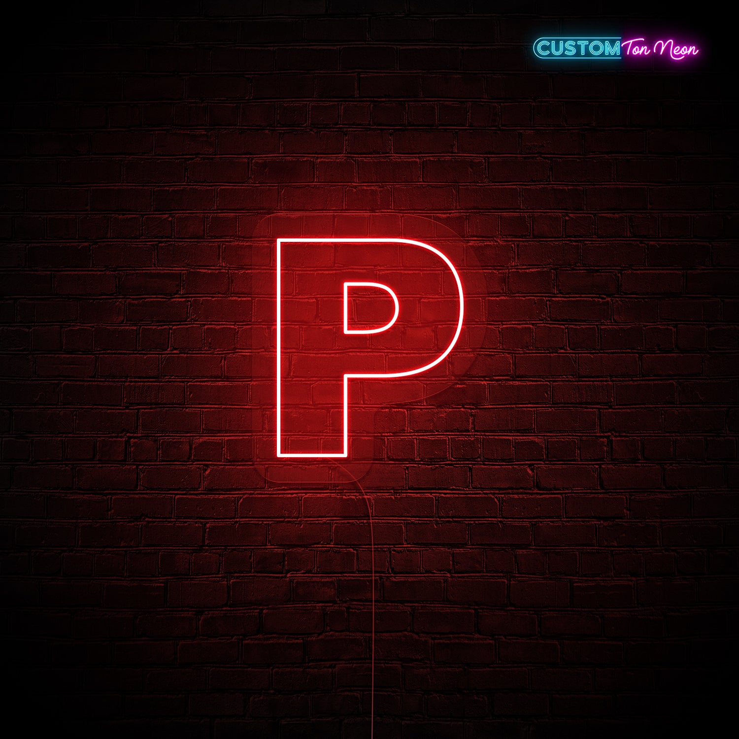 Enseigne néon Lettre P