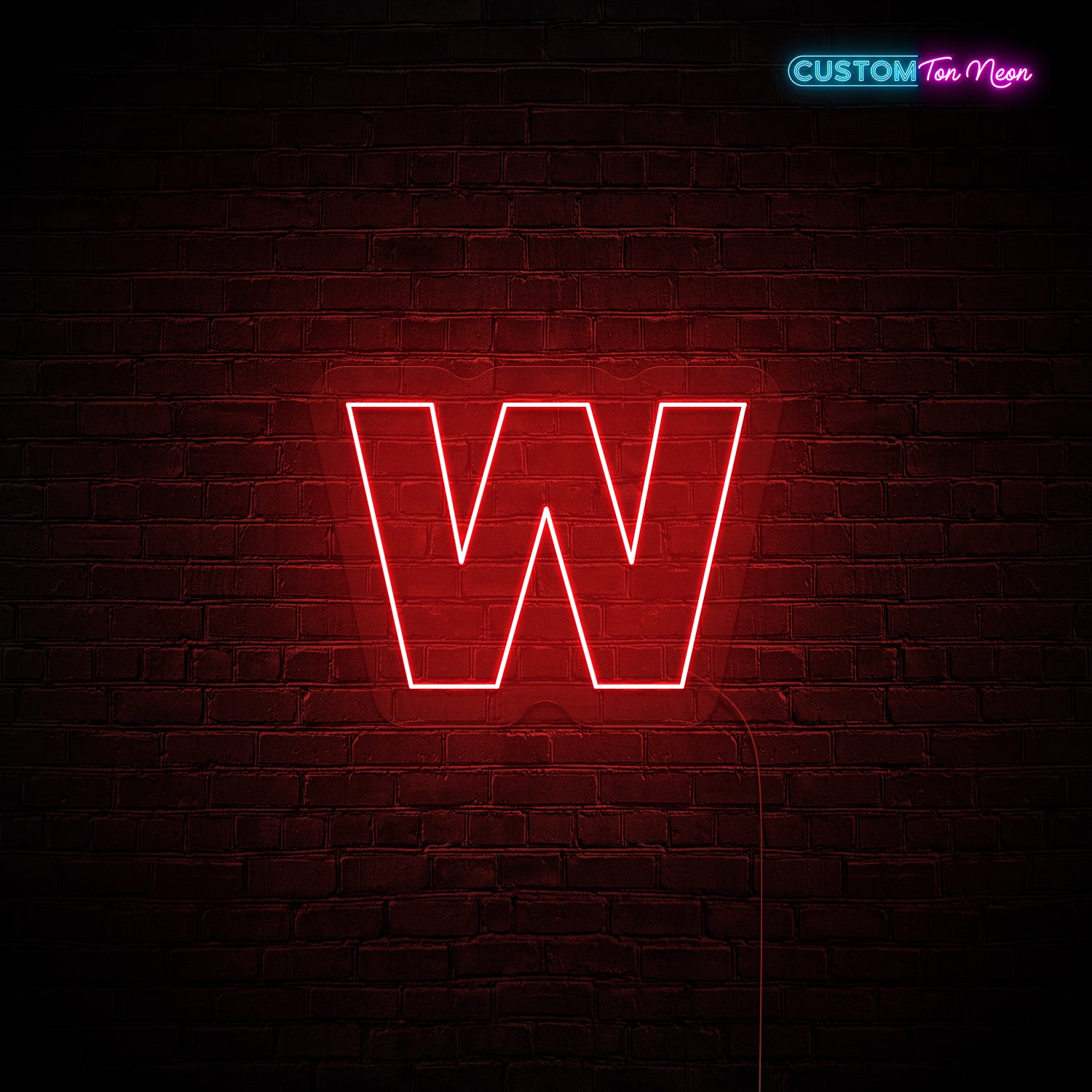 Enseigne néon Lettre W