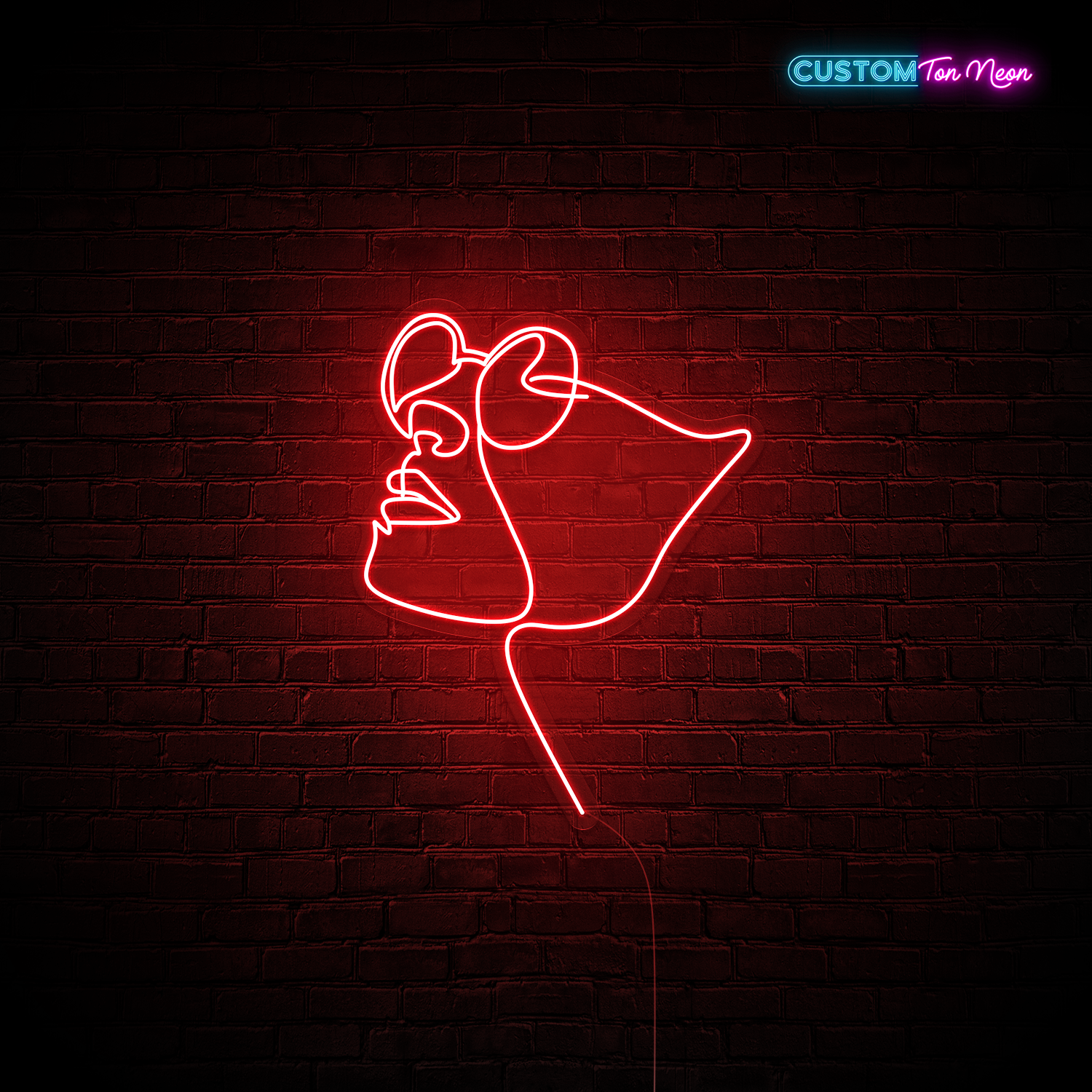 Enseigne néon Gezicht met Bril