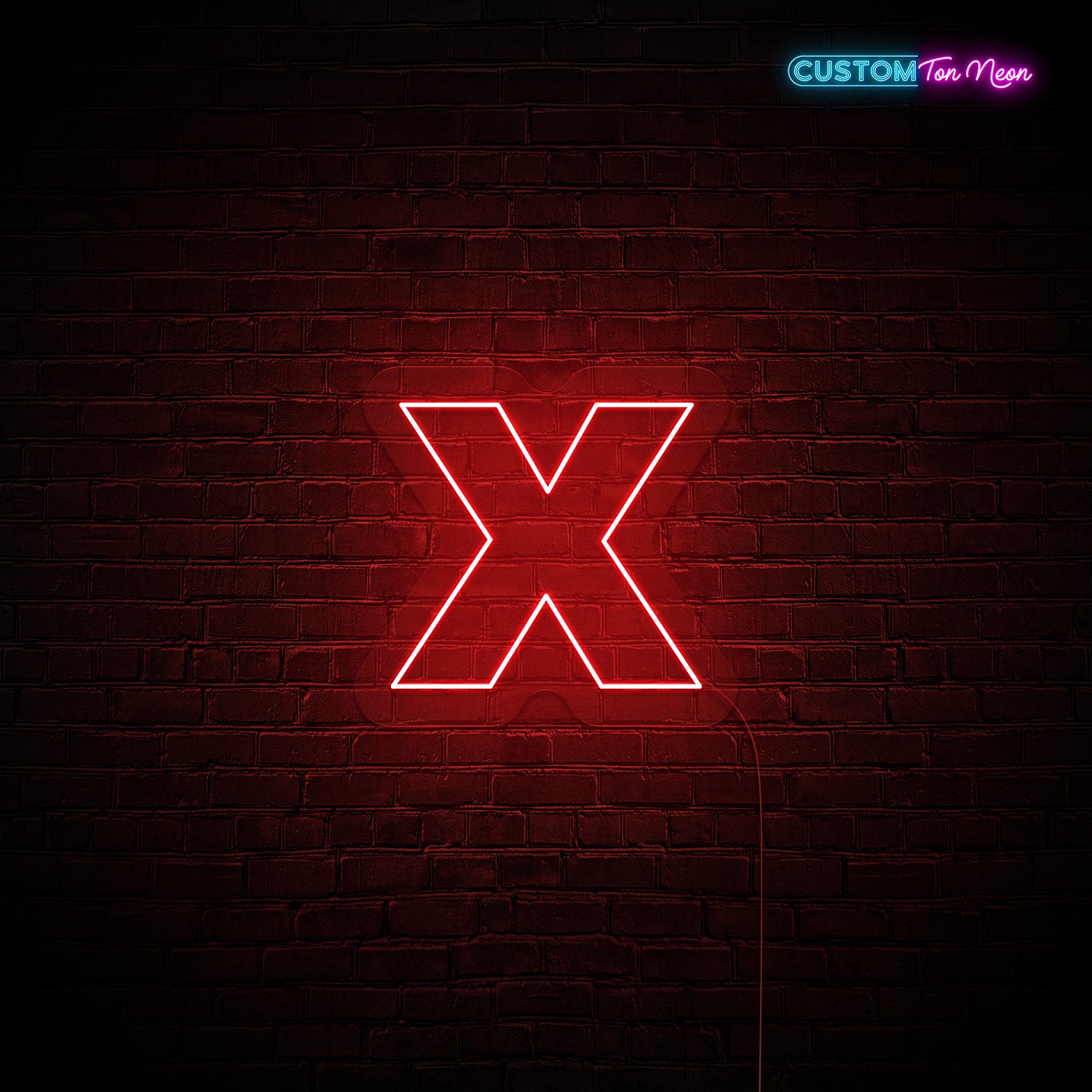 Enseigne néon Lettre X