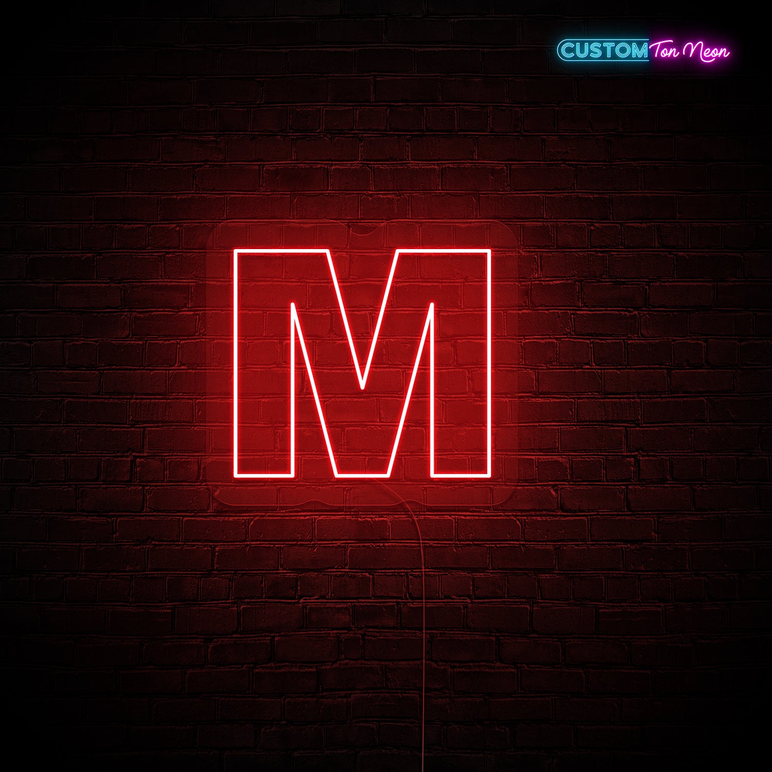 Enseigne néon Lettre M