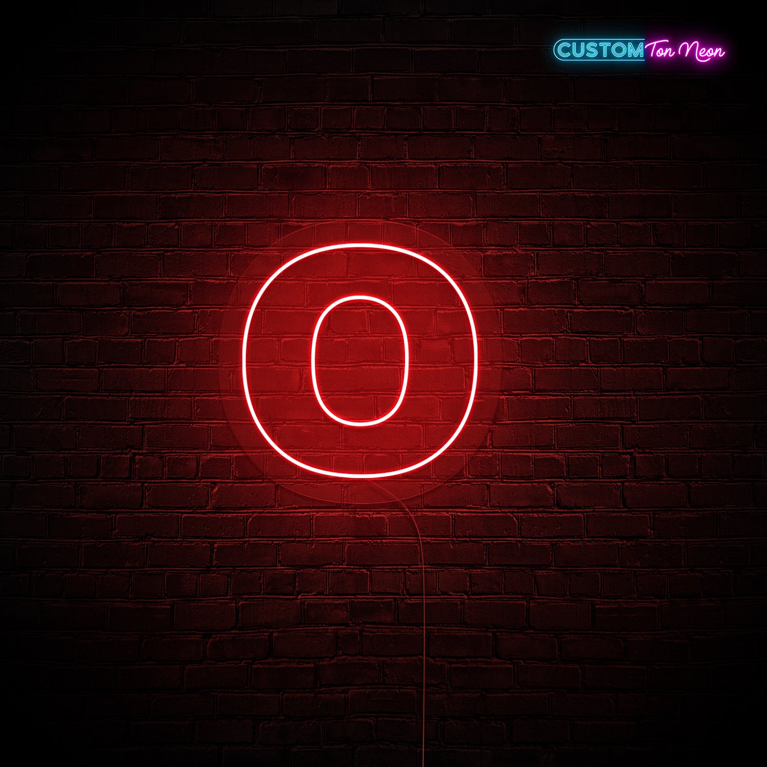 Enseigne néon Lettre O
